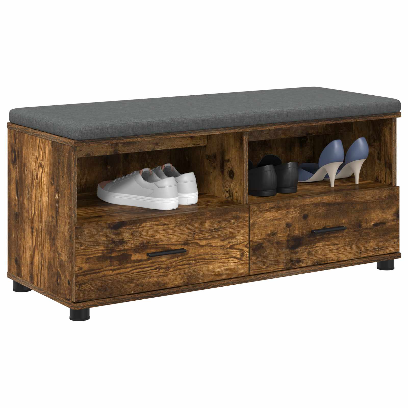 Banc d'entrée avec coussin Chêne fumé 100 x 38 x 46 cm - XIOS