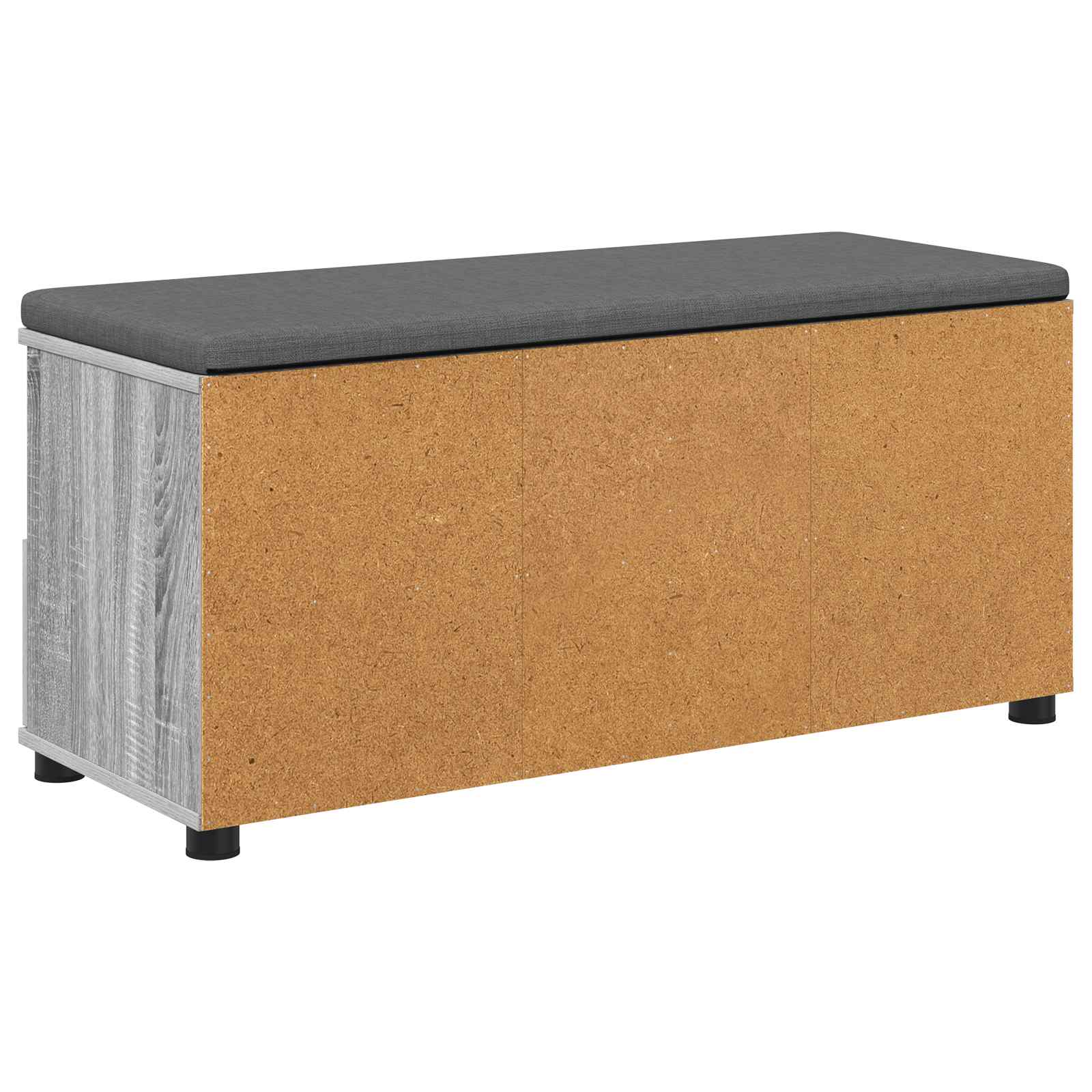 Banc d'entrée avec coussin Gris Sonoma 100 x 38 x 46 cm - XIOS
