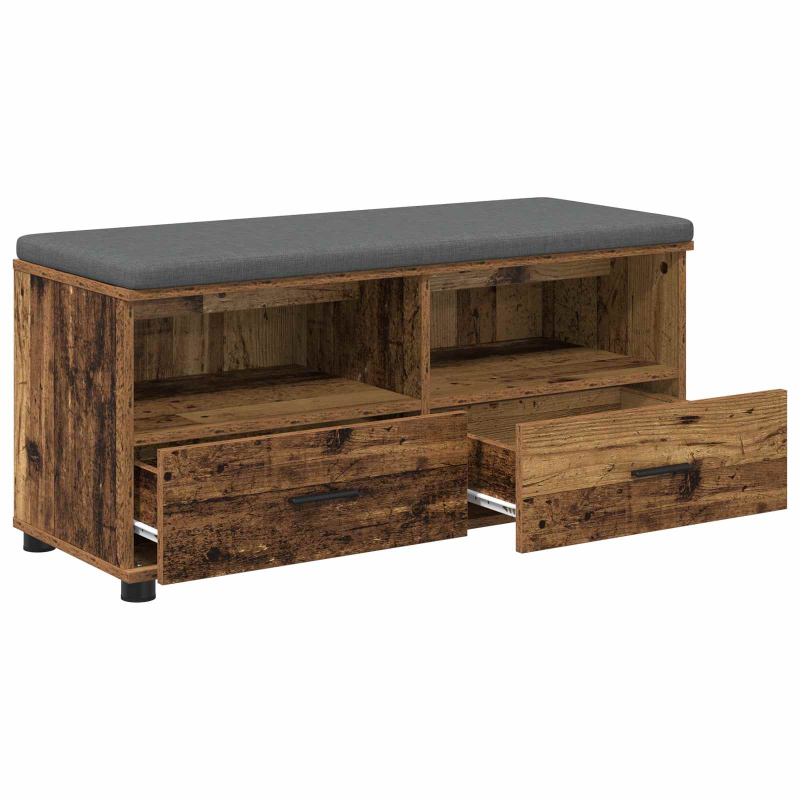 Banc d'entrée avec coussin Bois ancien 100 x 38 x 46 cm - XIOS
