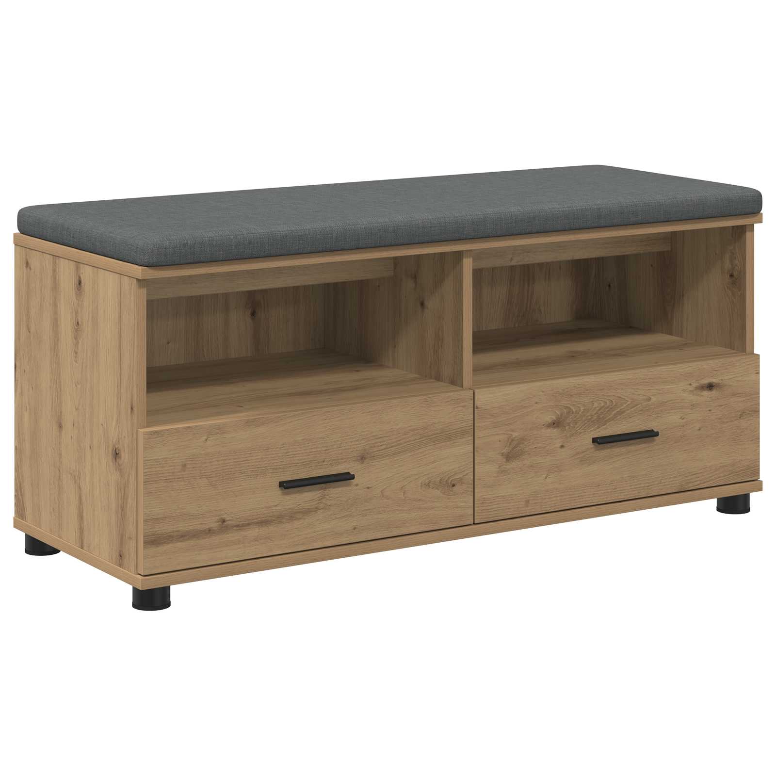 Banc d'entrée avec coussin Chêne artisanal 100 x 38 x 46 cm - XIOS