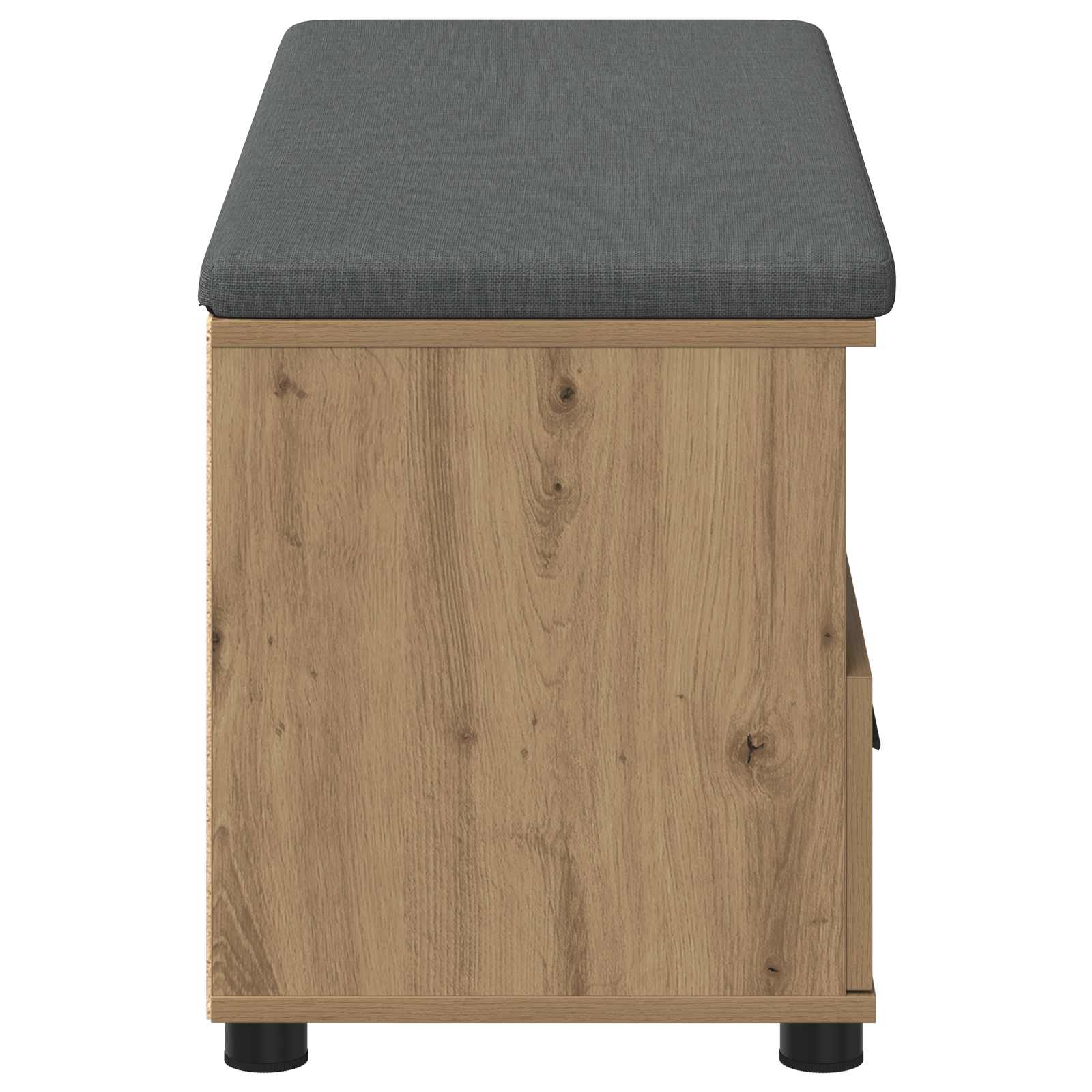 Banc d'entrée avec coussin Chêne artisanal 100 x 38 x 46 cm - XIOS
