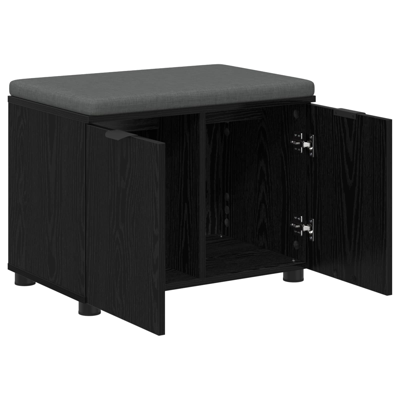 Banc d'entrée avec coussin Chêne Noir 60 x 38 x 46 cm - XIOS