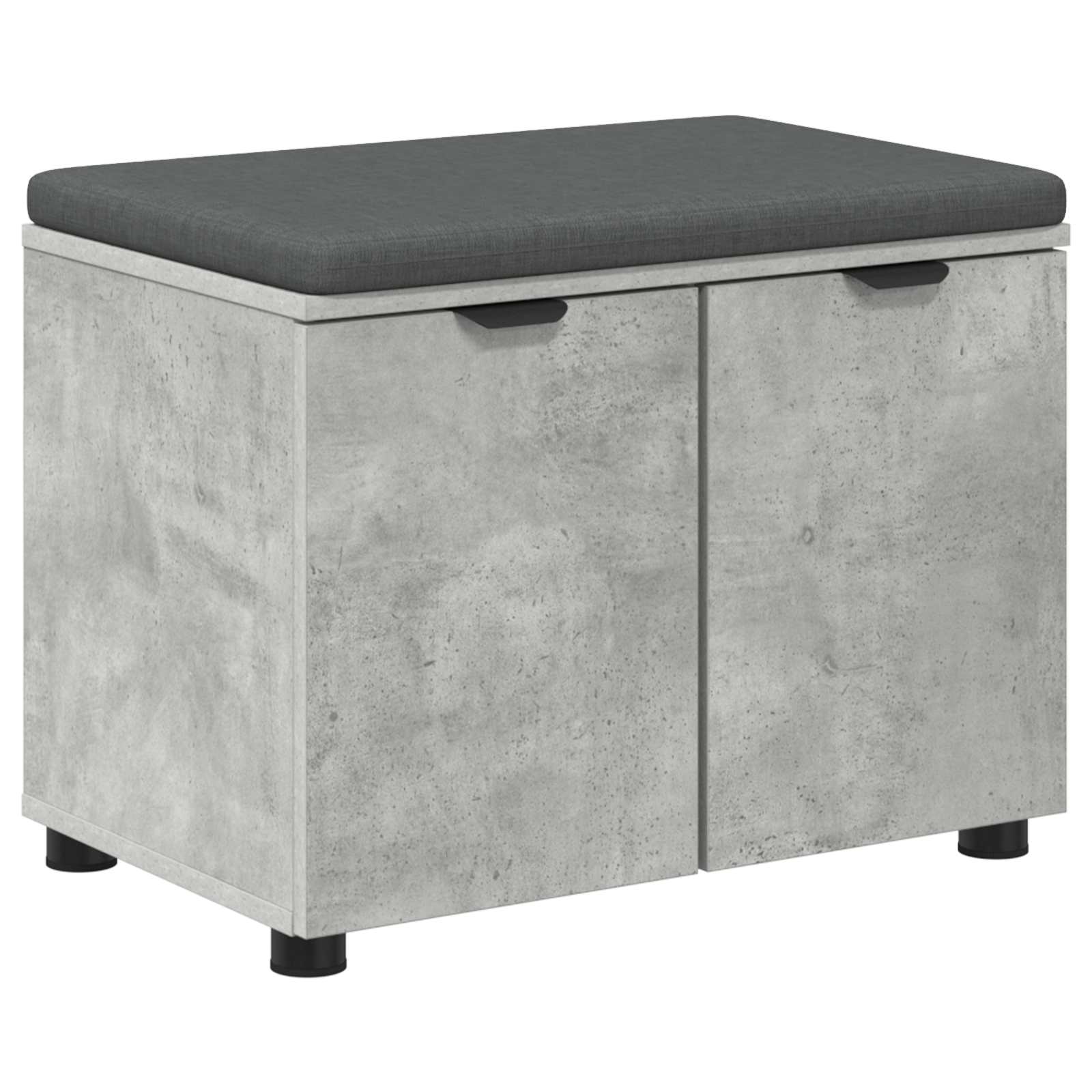 Banc d'entrée avec coussin Gris Béton 60 x 38 x 46 cm - XIOS