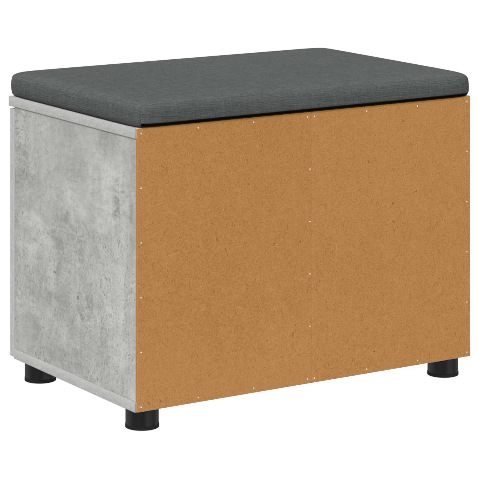 Banc d'entrée avec coussin Gris Béton 60 x 38 x 46 cm - XIOS