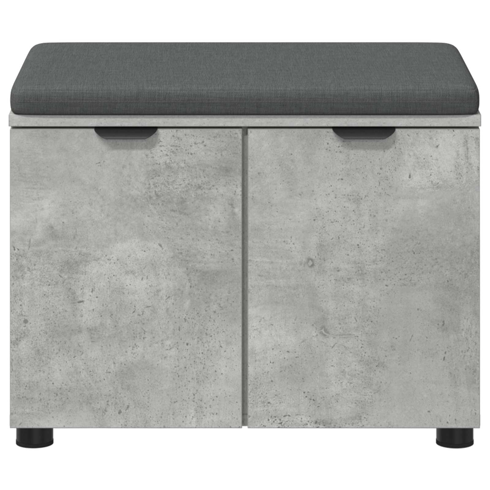 Banc d'entrée avec coussin Gris Béton 60 x 38 x 46 cm - XIOS