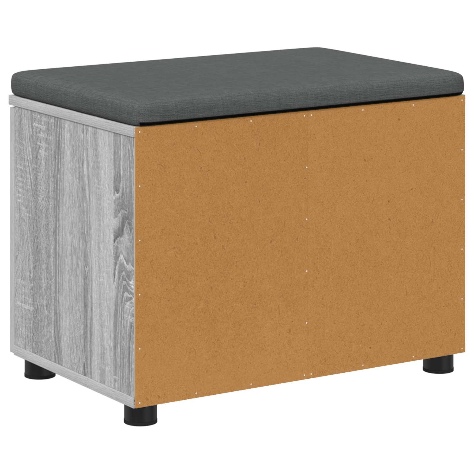 Banc d'entrée avec coussin Gris Sonoma 60 x 38 x 46 cm - XIOS