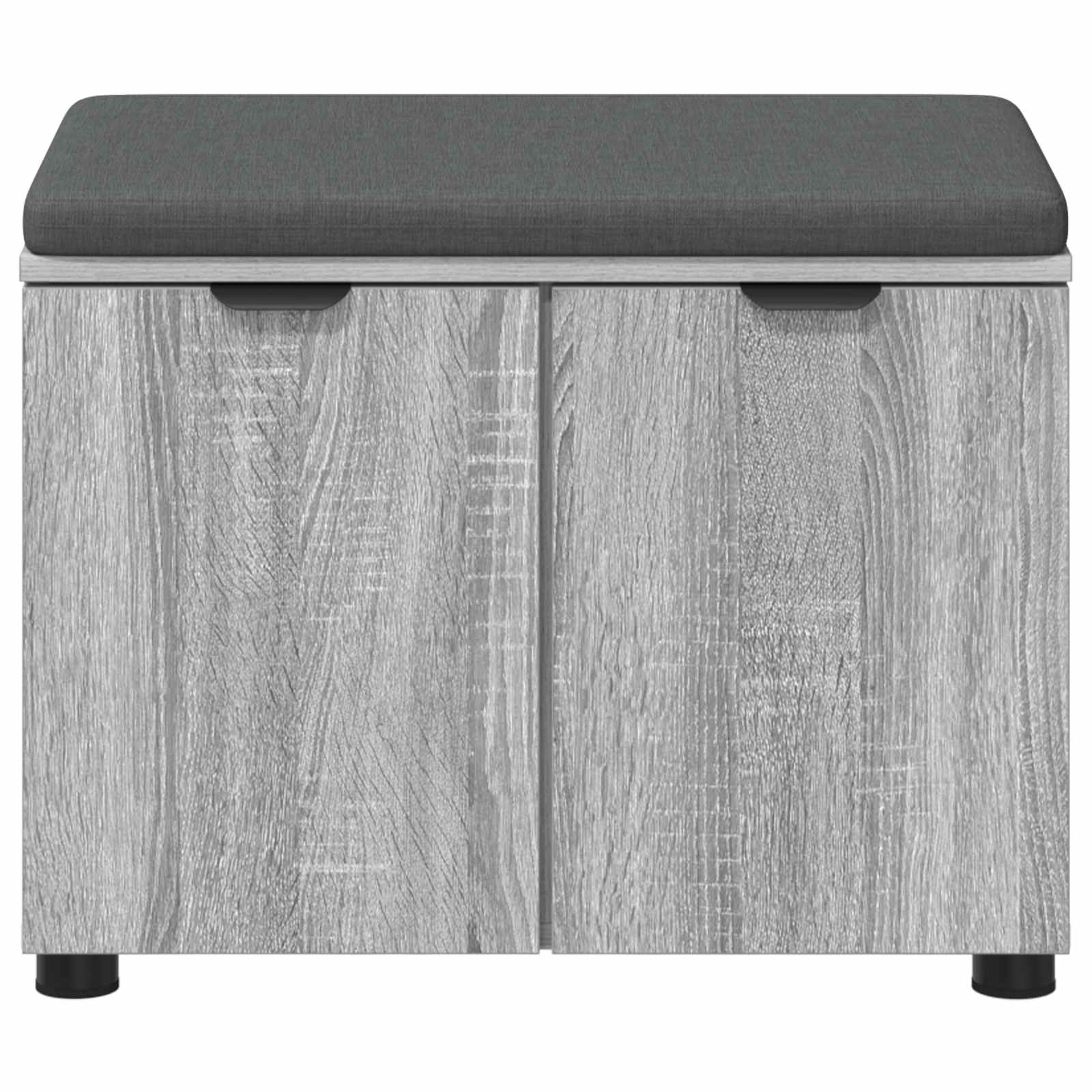 Banc d'entrée avec coussin Gris Sonoma 60 x 38 x 46 cm - XIOS