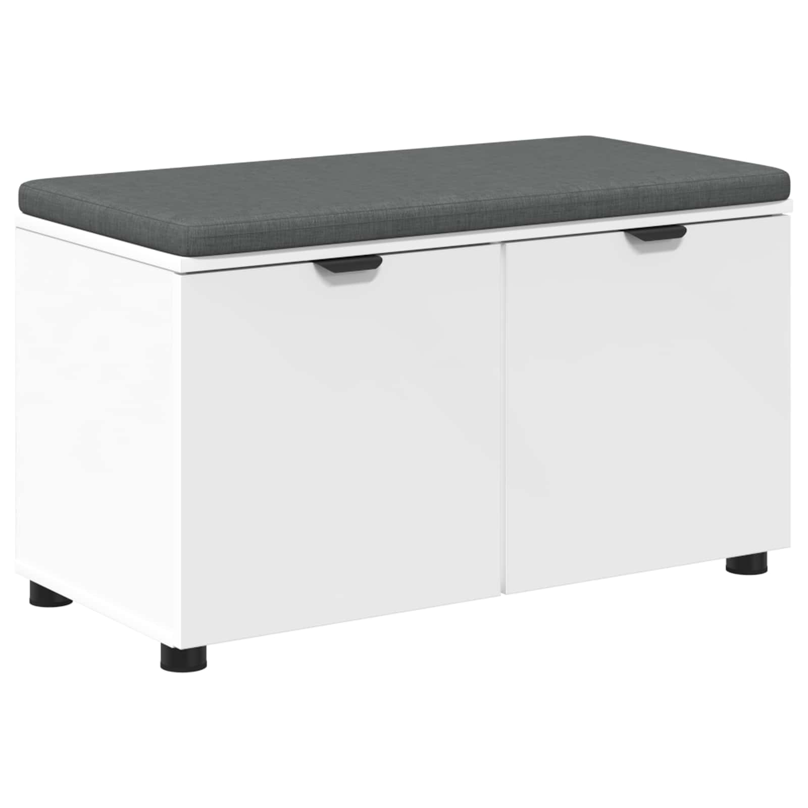 Banc d'entrée Blanc 80 x 38 x 46 cm Bois Ingénierie et Tissu - XIOS