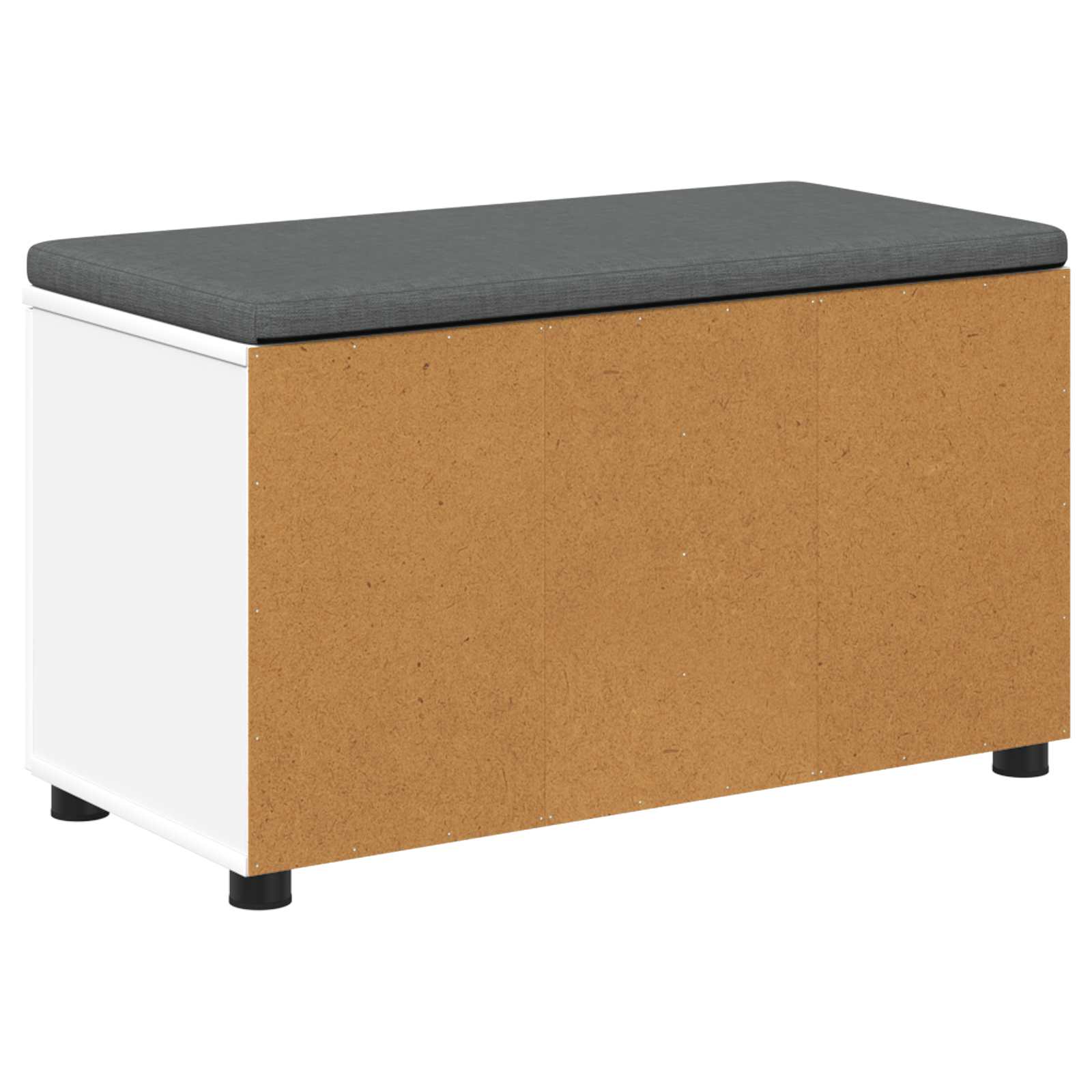 Banc d'entrée Blanc 80 x 38 x 46 cm Bois Ingénierie et Tissu - XIOS