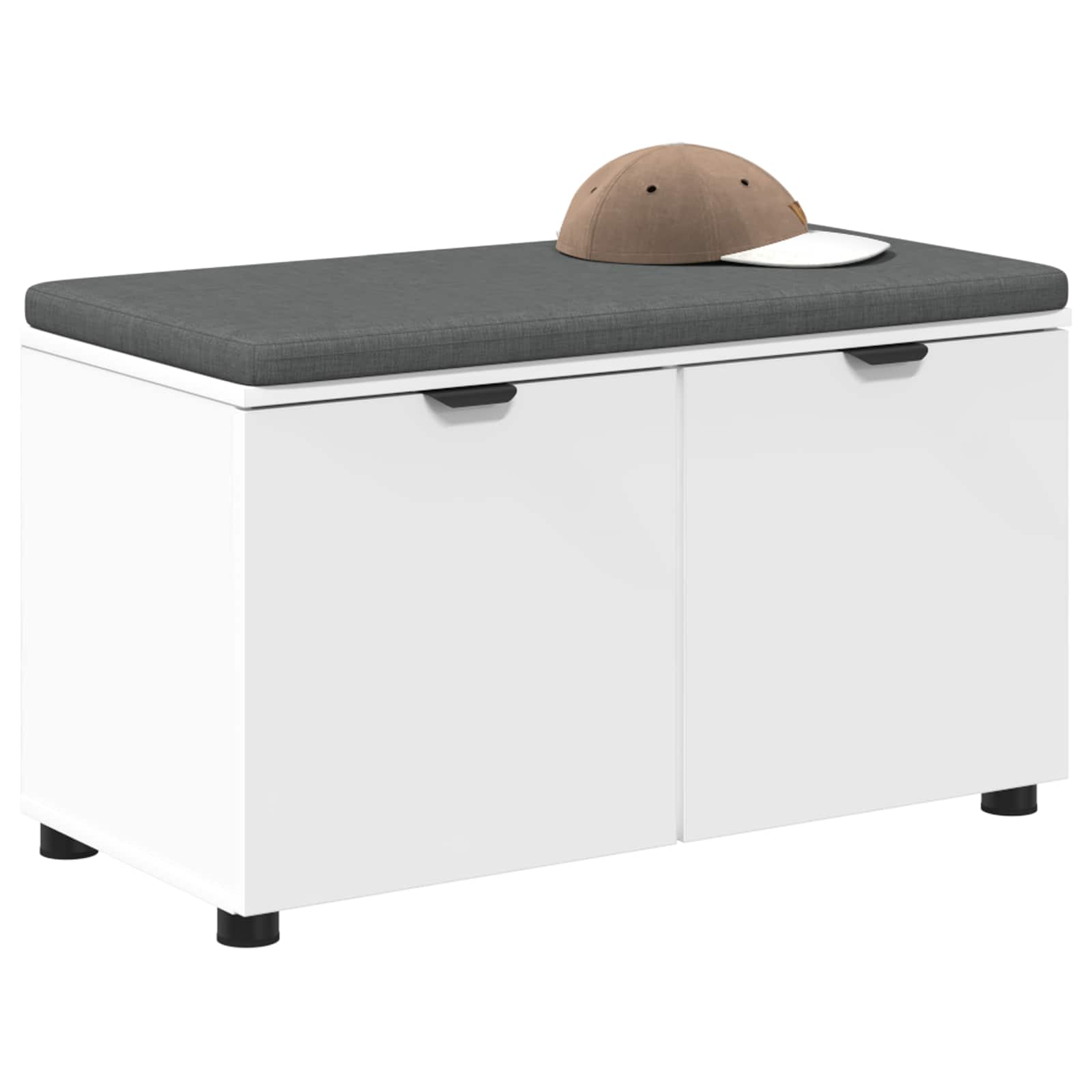 Banc d'entrée Blanc 80 x 38 x 46 cm Bois Ingénierie et Tissu - XIOS