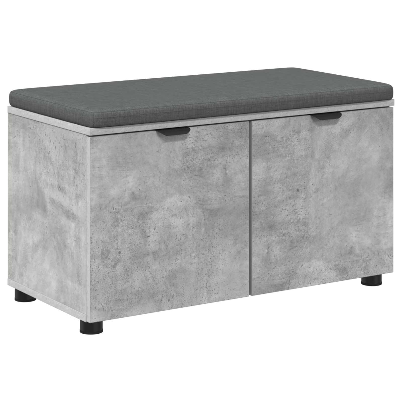 Banc d'entrée avec coussin Gris Béton 80 x 38 x 46 cm - XIOS
