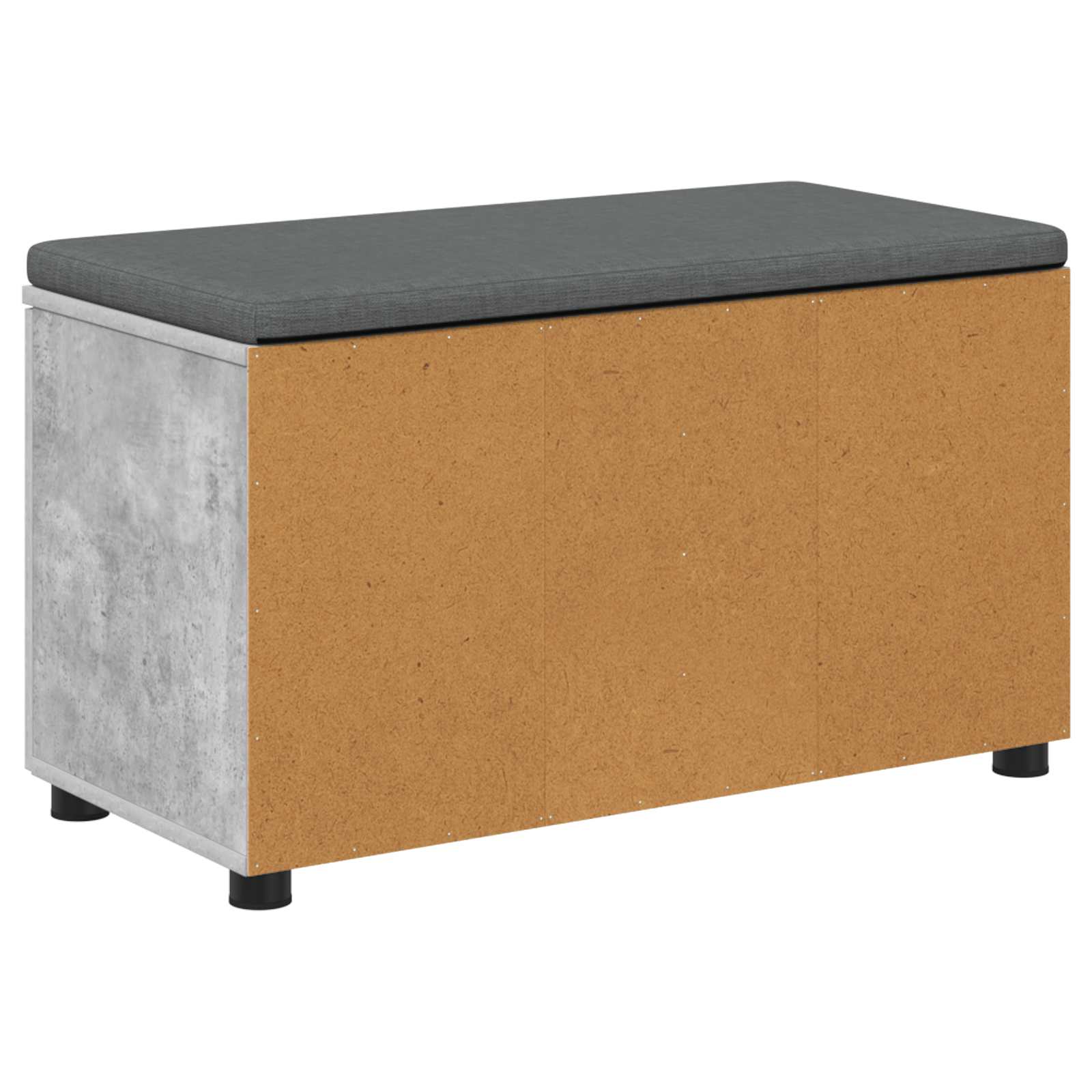 Banc d'entrée avec coussin Gris Béton 80 x 38 x 46 cm - XIOS