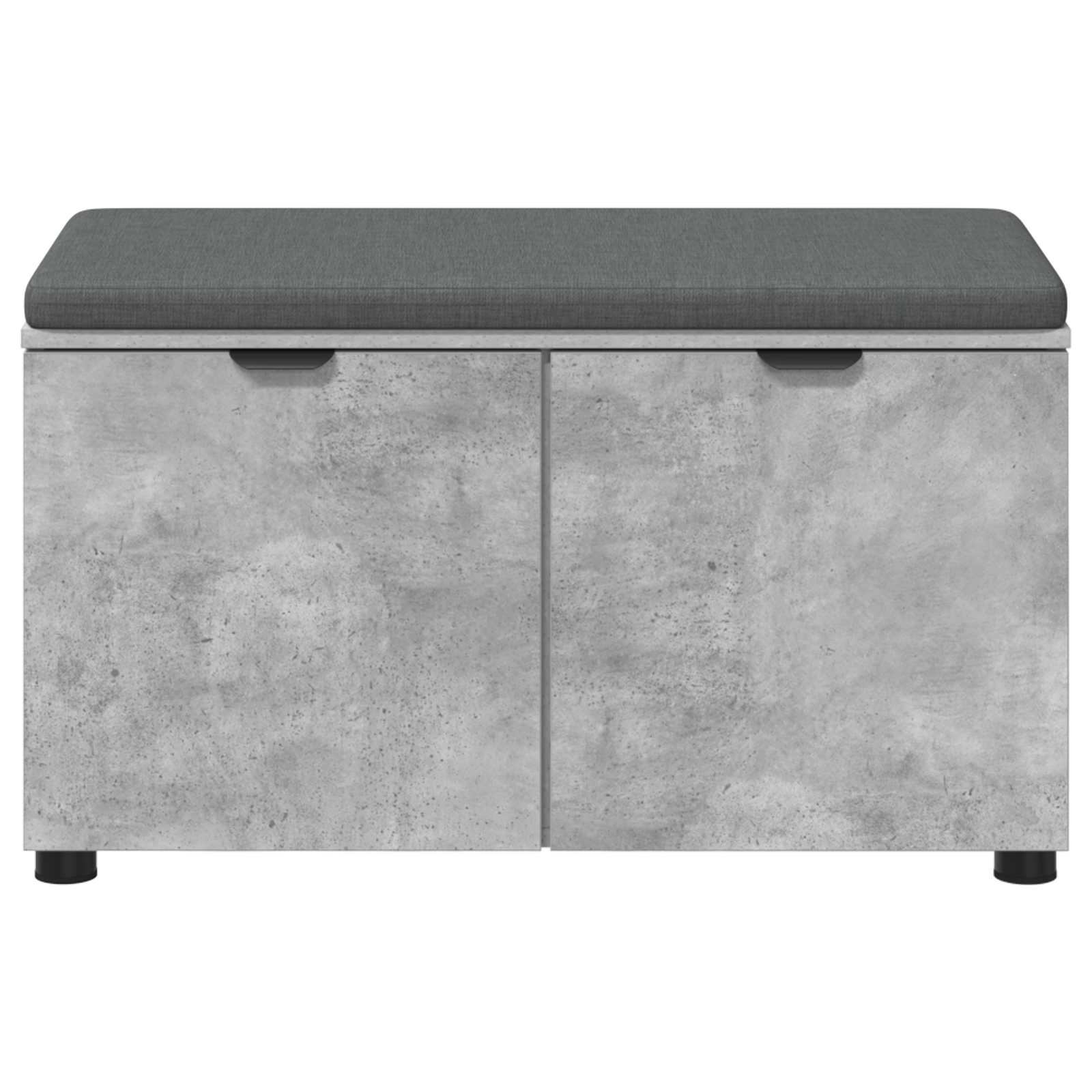 Banc d'entrée avec coussin Gris Béton 80 x 38 x 46 cm - XIOS