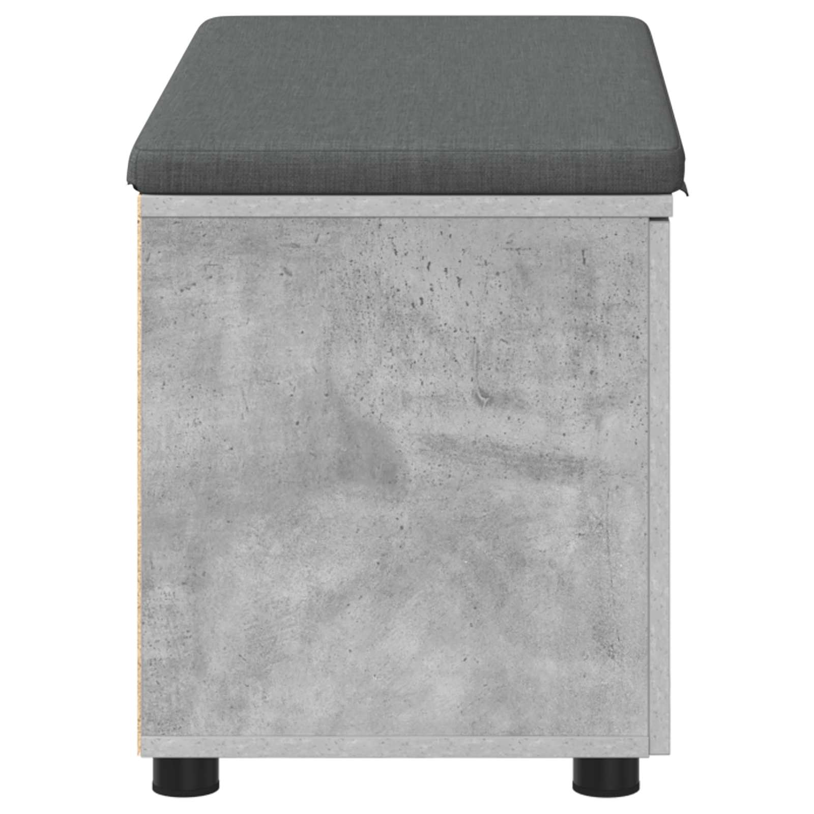 Banc d'entrée avec coussin Gris Béton 80 x 38 x 46 cm - XIOS