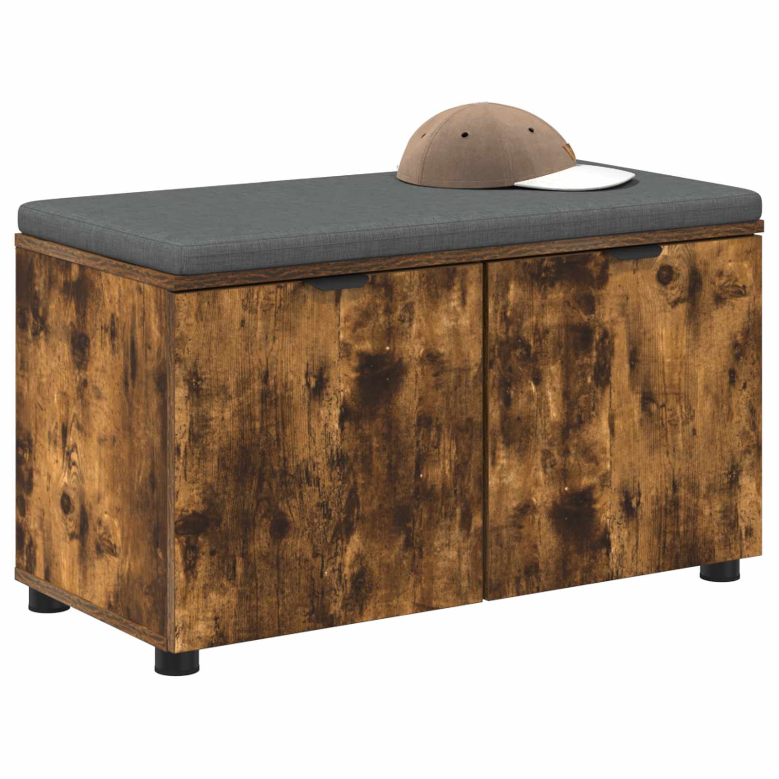 Banc d'entrée avec coussin Chêne Fumé 80 x 38 x 46 cm - XIOS