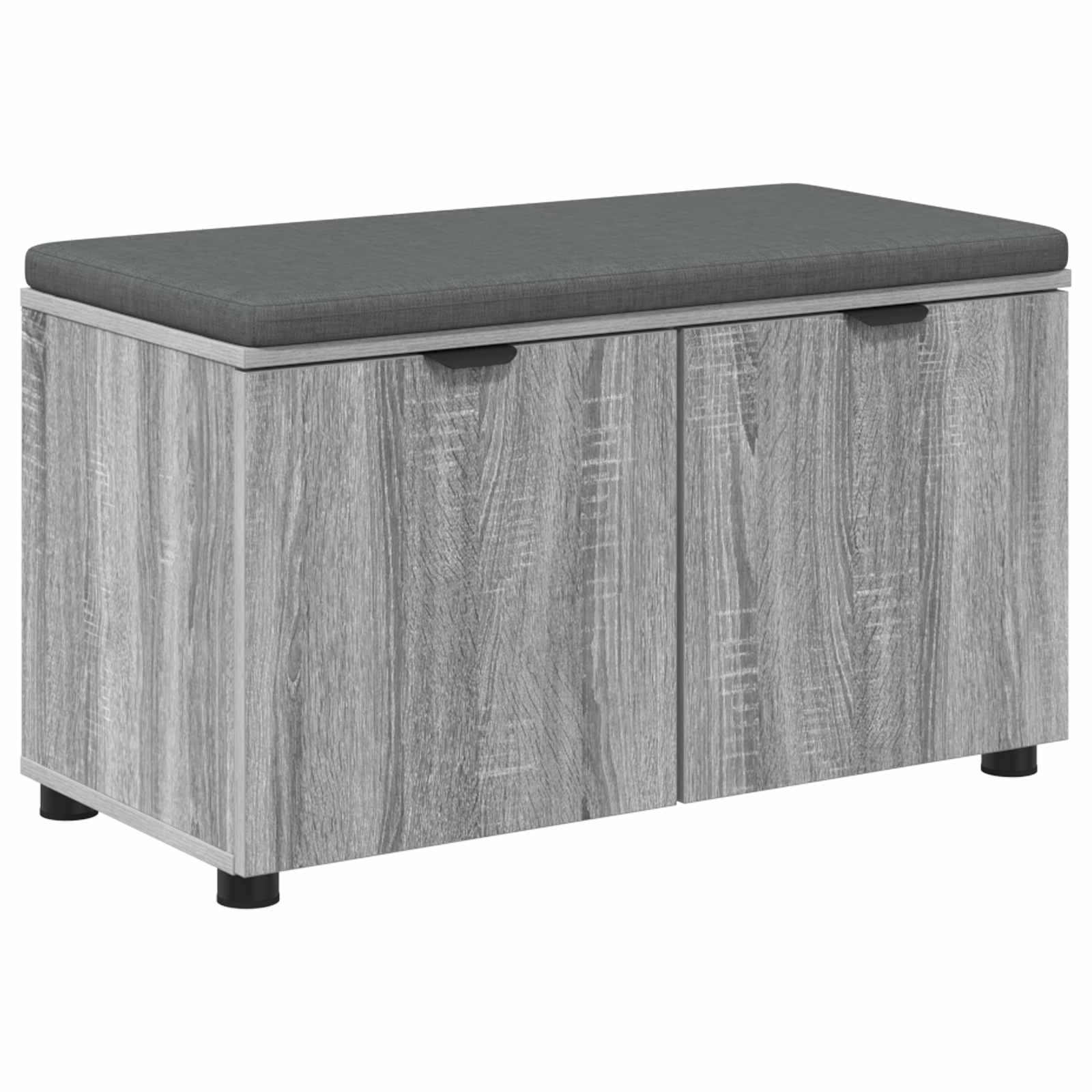 Banc d'entrée avec coussin Gris Sonoma 80 x 38 x 46 cm - XIOS