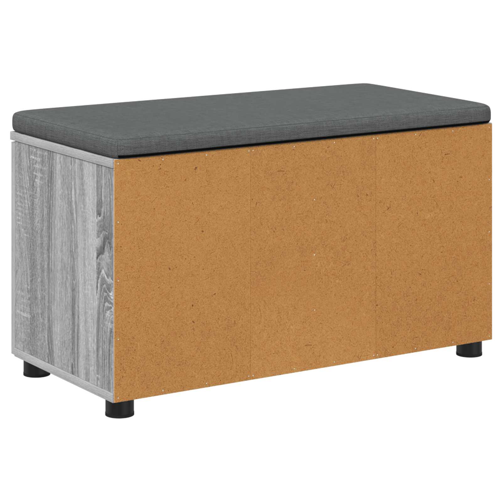 Banc d'entrée avec coussin Gris Sonoma 80 x 38 x 46 cm - XIOS