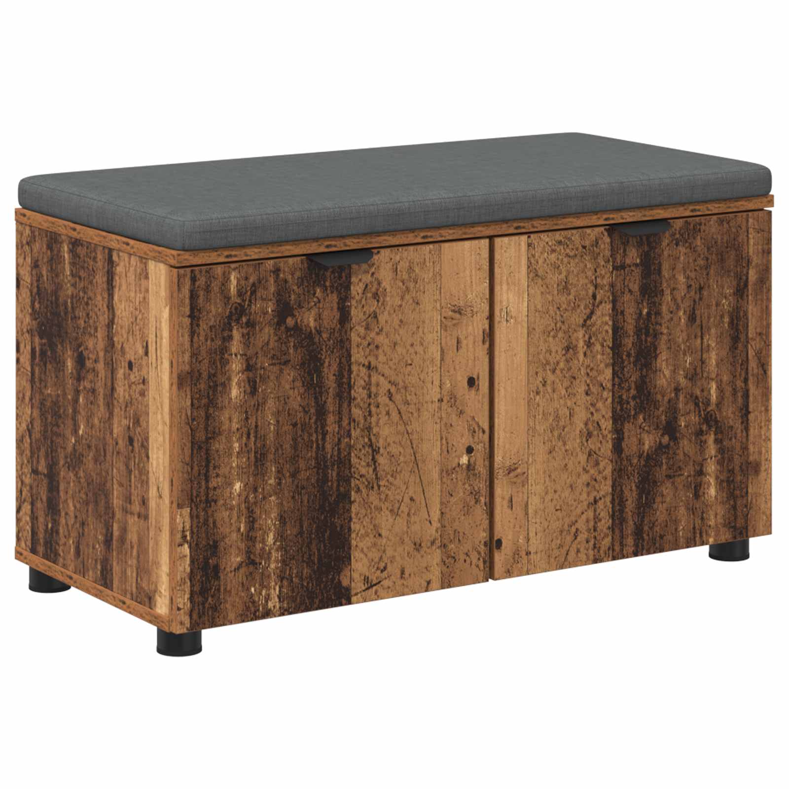 Banc d'entrée avec coussin Bois ancien 80 x 38 x 46 cm - XIOS