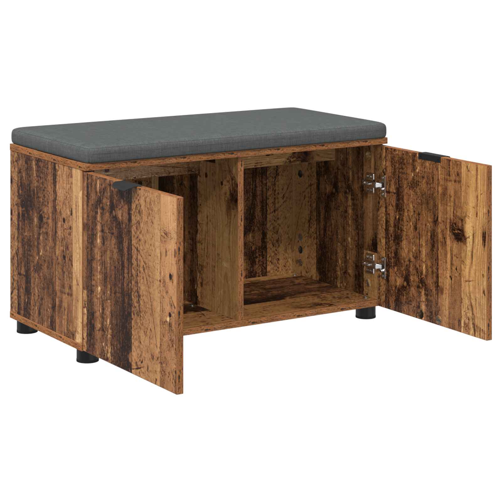 Banc d'entrée avec coussin Bois ancien 80 x 38 x 46 cm - XIOS