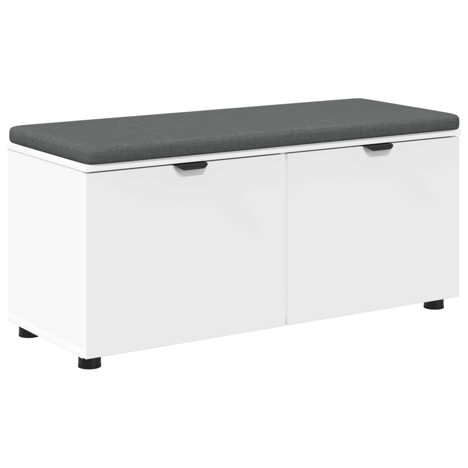 Banc d'entrée Blanc 100 x 38 x 46 cm Bois Ingénierie et Tissu - XIOS