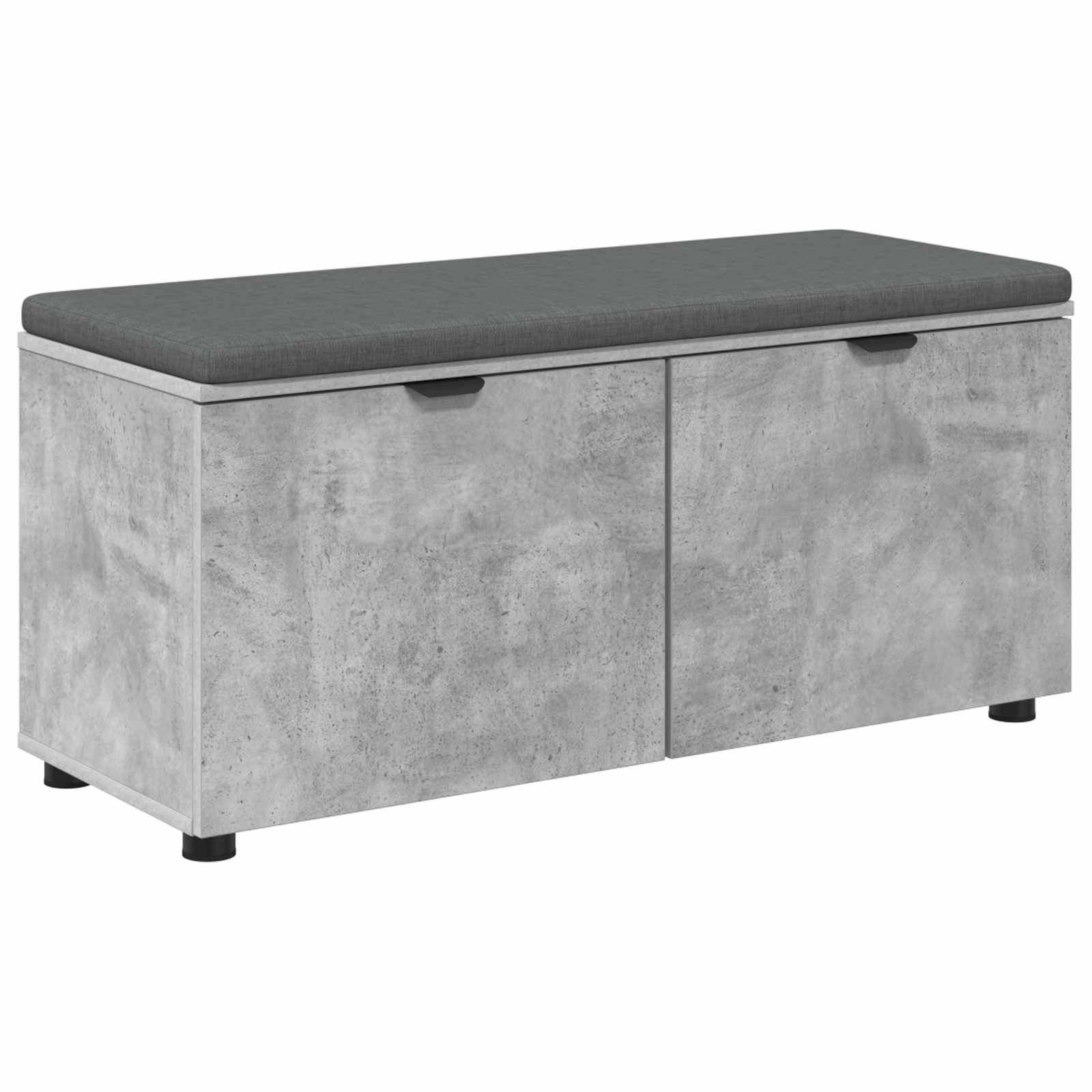 Banc d'entrée avec coussin Gris Béton 100 x 38 x 46 cm - XIOS