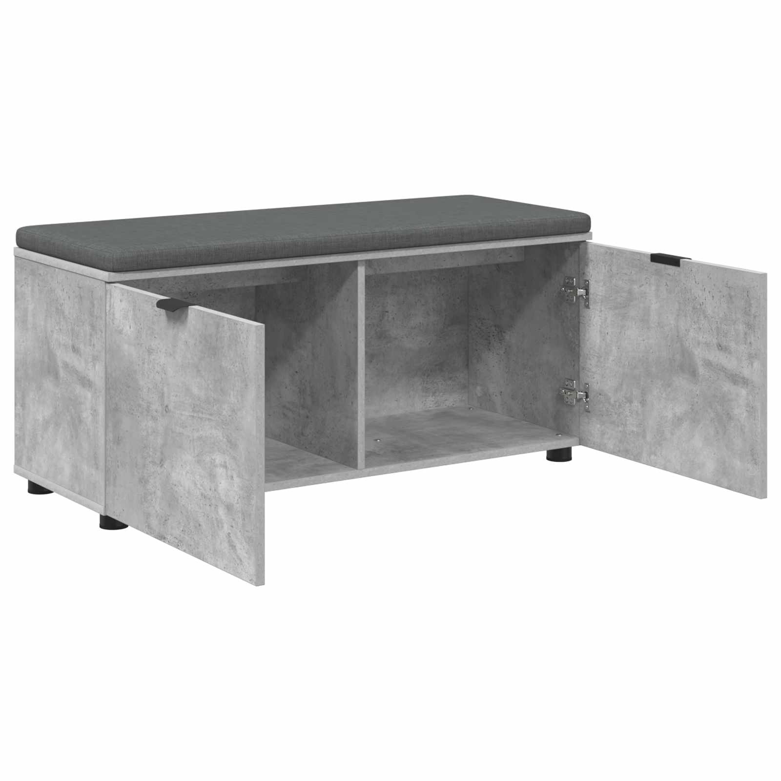 Banc d'entrée avec coussin Gris Béton 100 x 38 x 46 cm - XIOS
