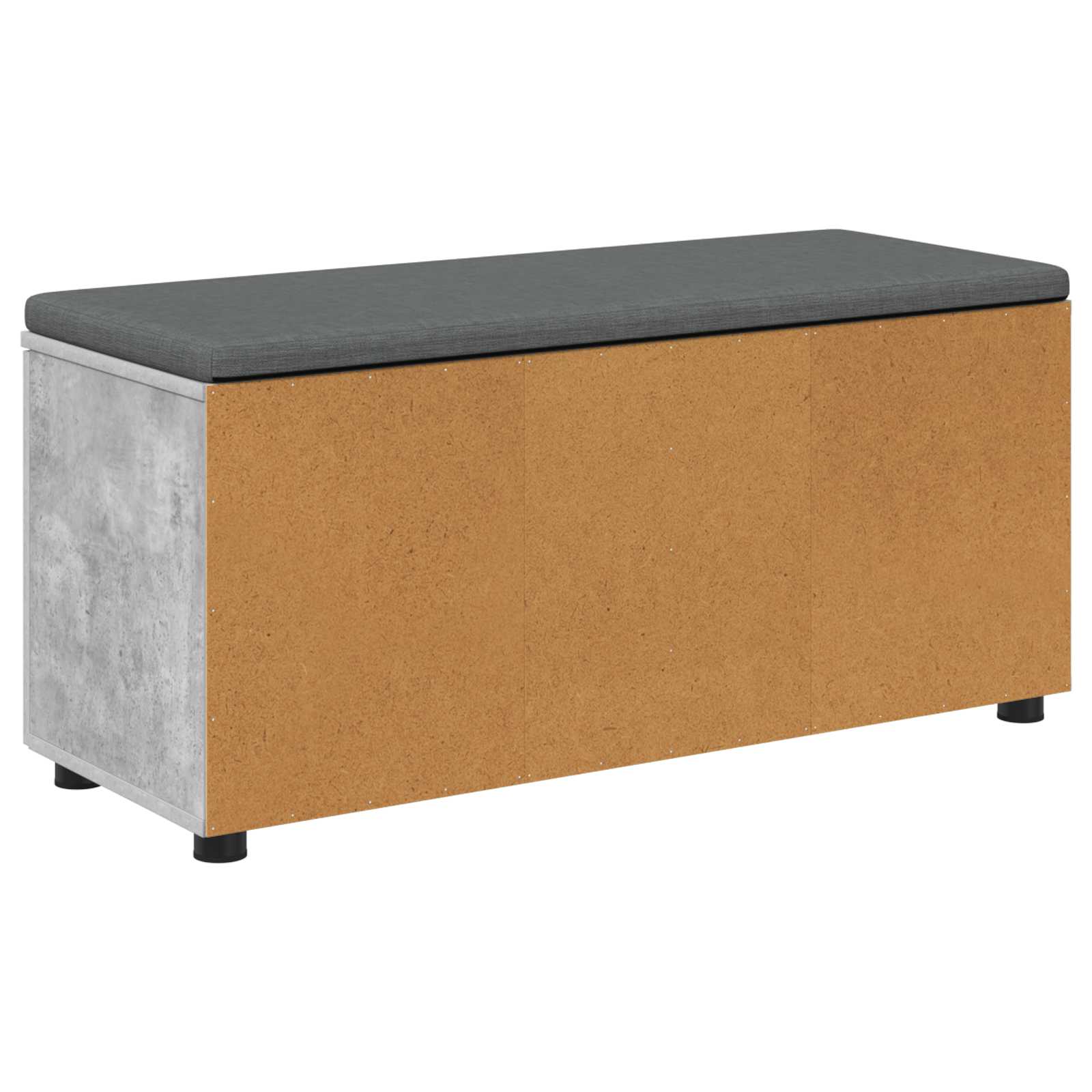Banc d'entrée avec coussin Gris Béton 100 x 38 x 46 cm - XIOS