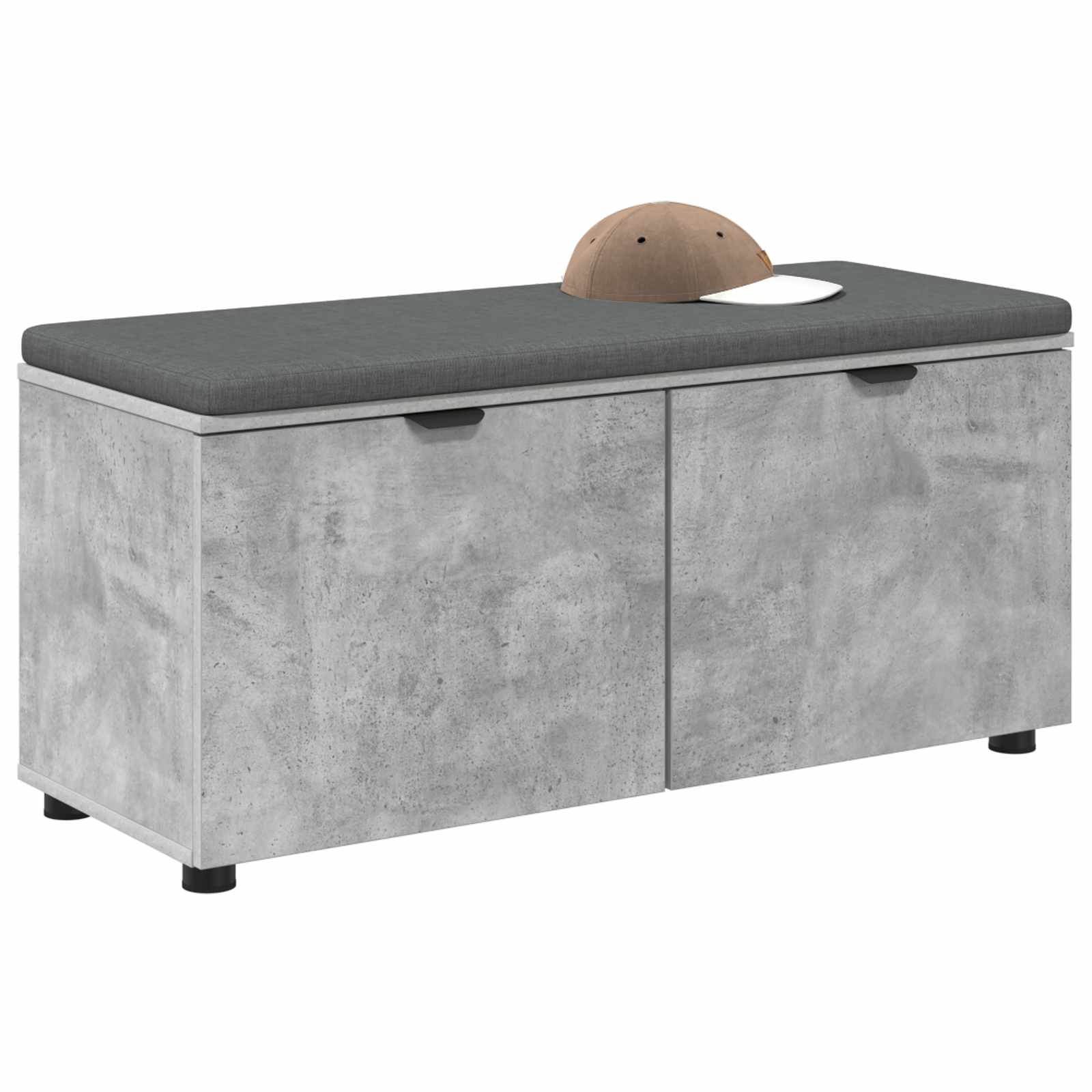 Banc d'entrée avec coussin Gris Béton 100 x 38 x 46 cm - XIOS