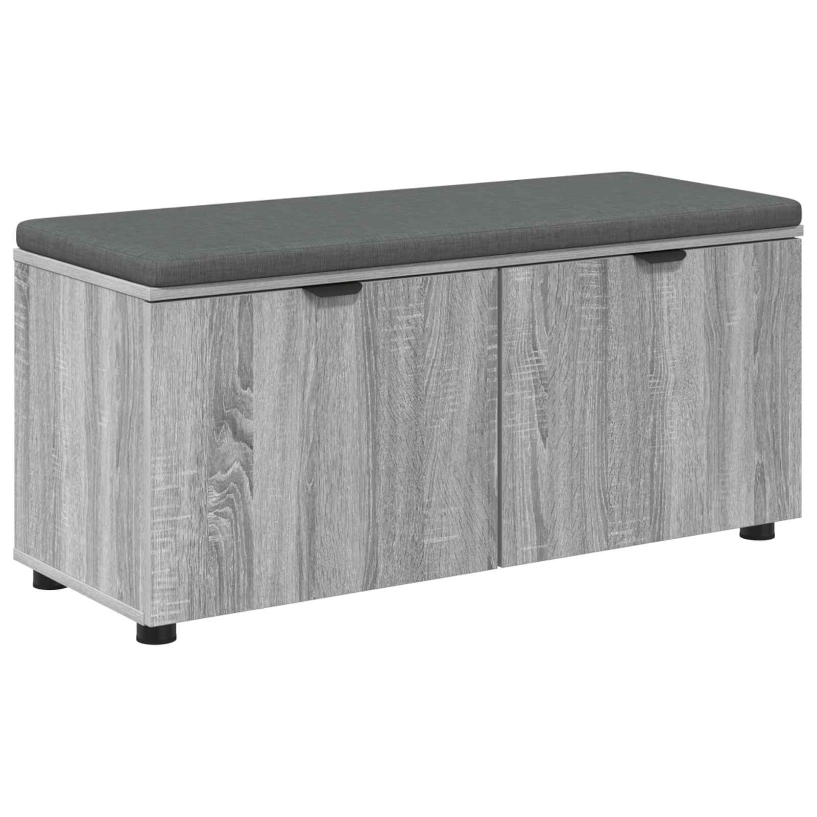 Banc d'entrée avec coussin Gris Sonoma 100 x 38 x 46 cm - XIOS