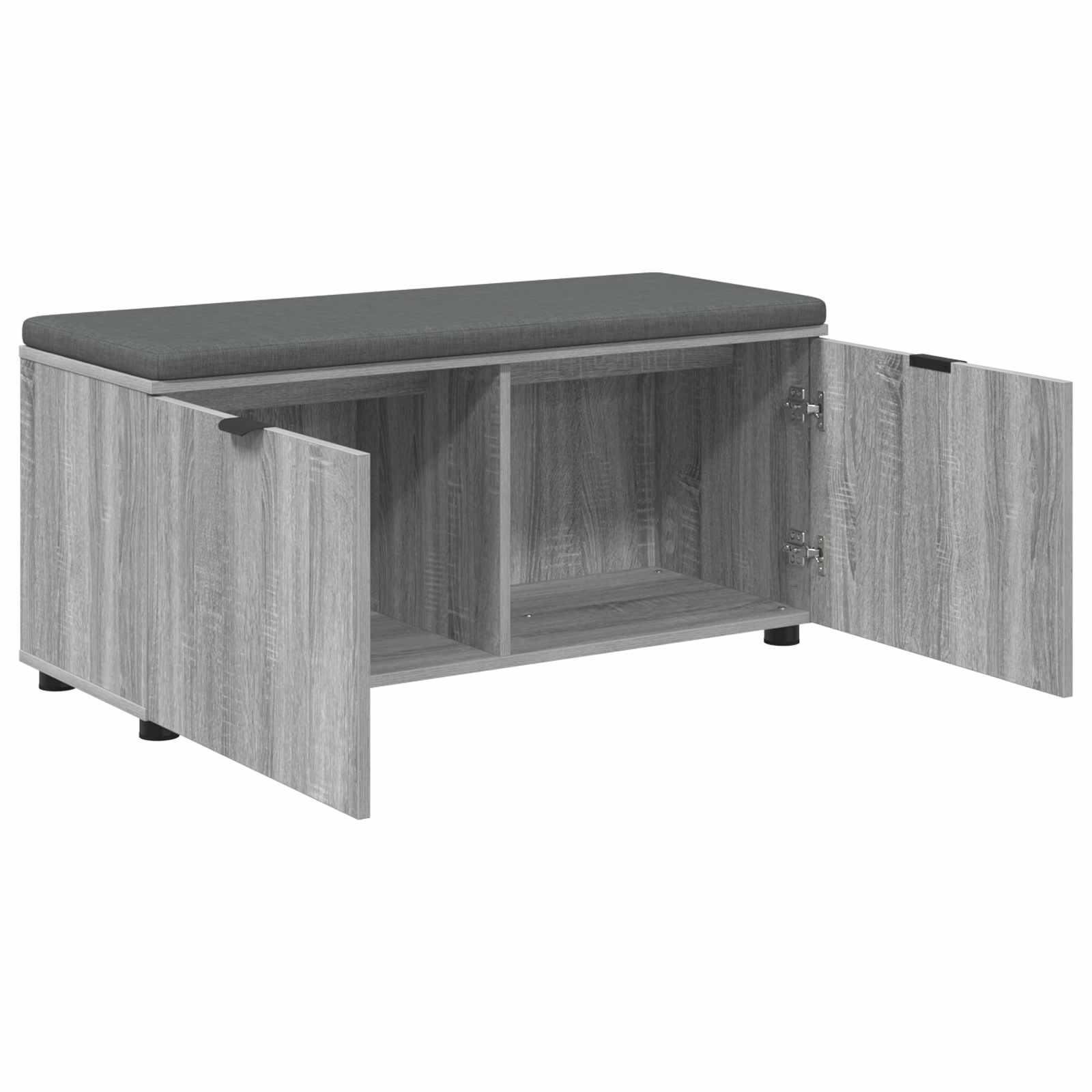 Banc d'entrée avec coussin Gris Sonoma 100 x 38 x 46 cm - XIOS