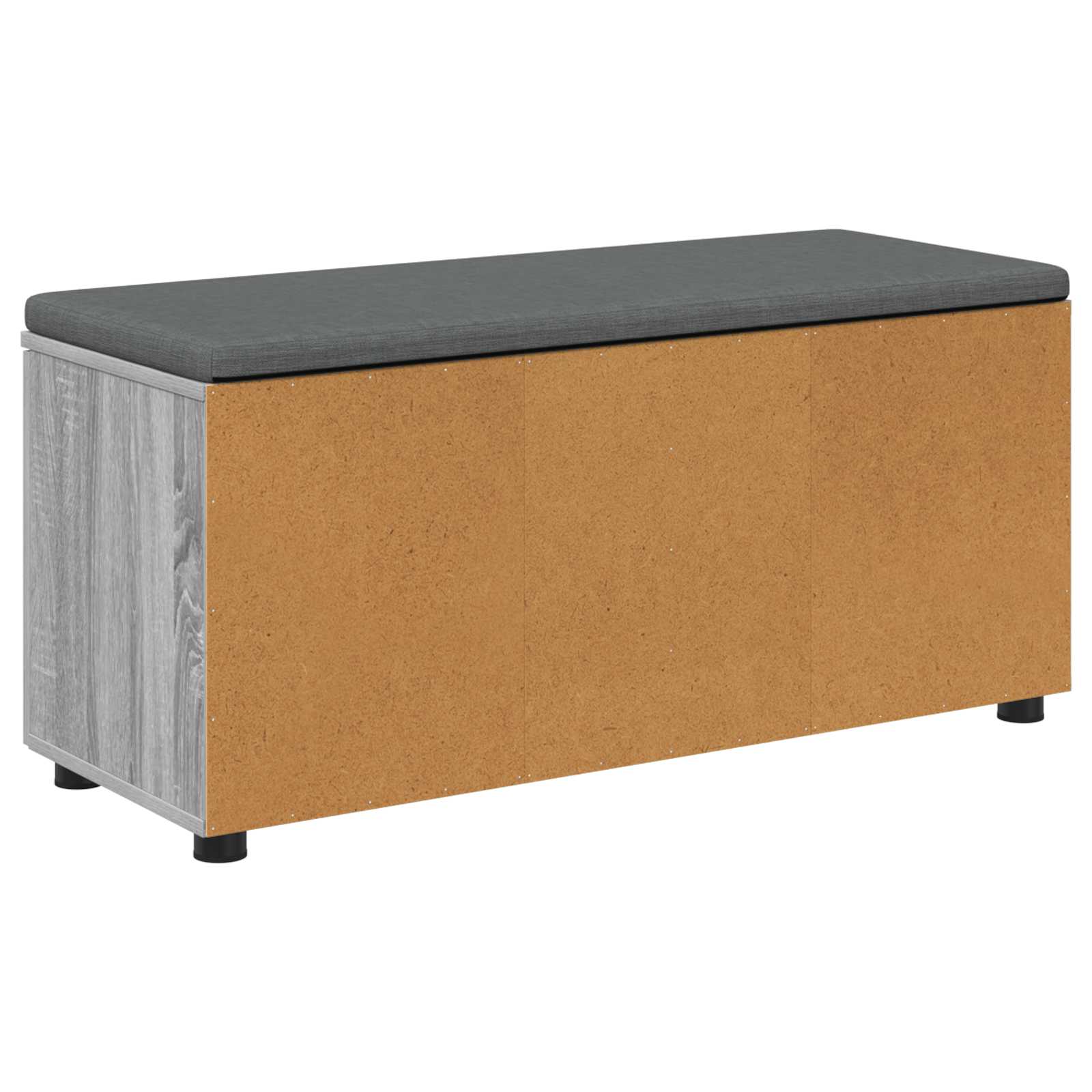 Banc d'entrée avec coussin Gris Sonoma 100 x 38 x 46 cm - XIOS