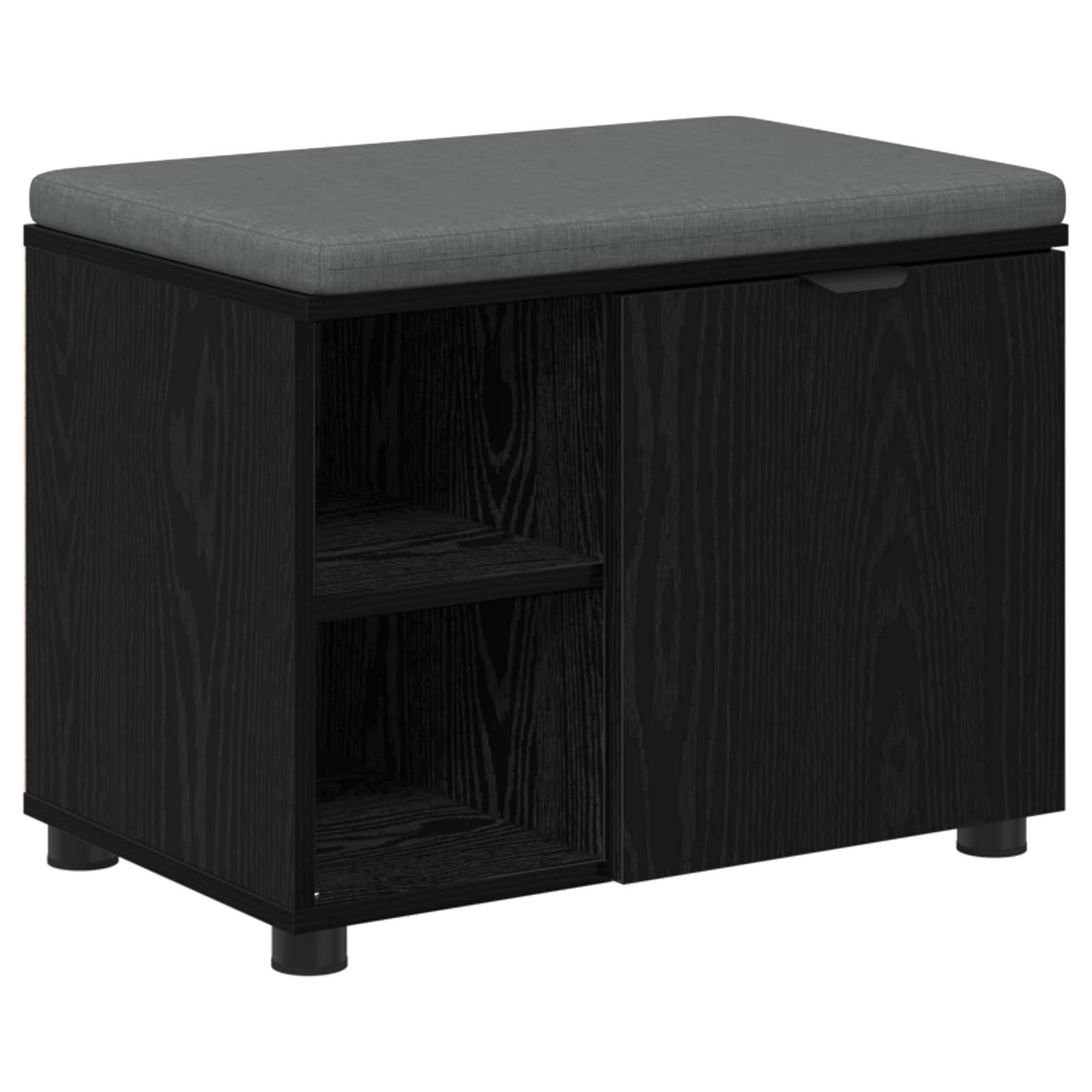 Banc d'entrée avec coussin Chêne Noir 60 x 38 x 46 cm - XIOS