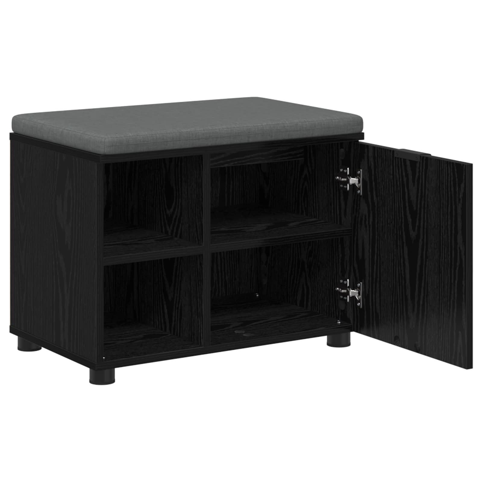 Banc d'entrée avec coussin Chêne Noir 60 x 38 x 46 cm - XIOS