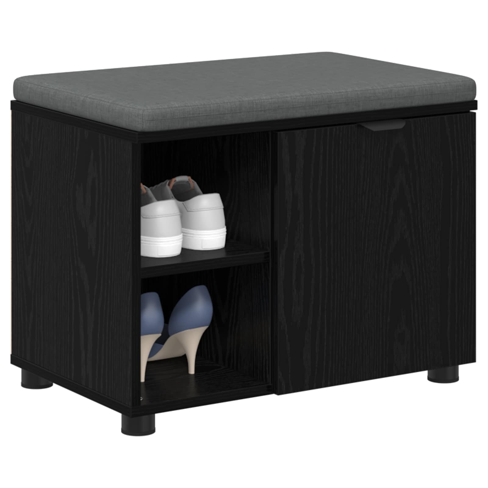Banc d'entrée avec coussin Chêne Noir 60 x 38 x 46 cm - XIOS