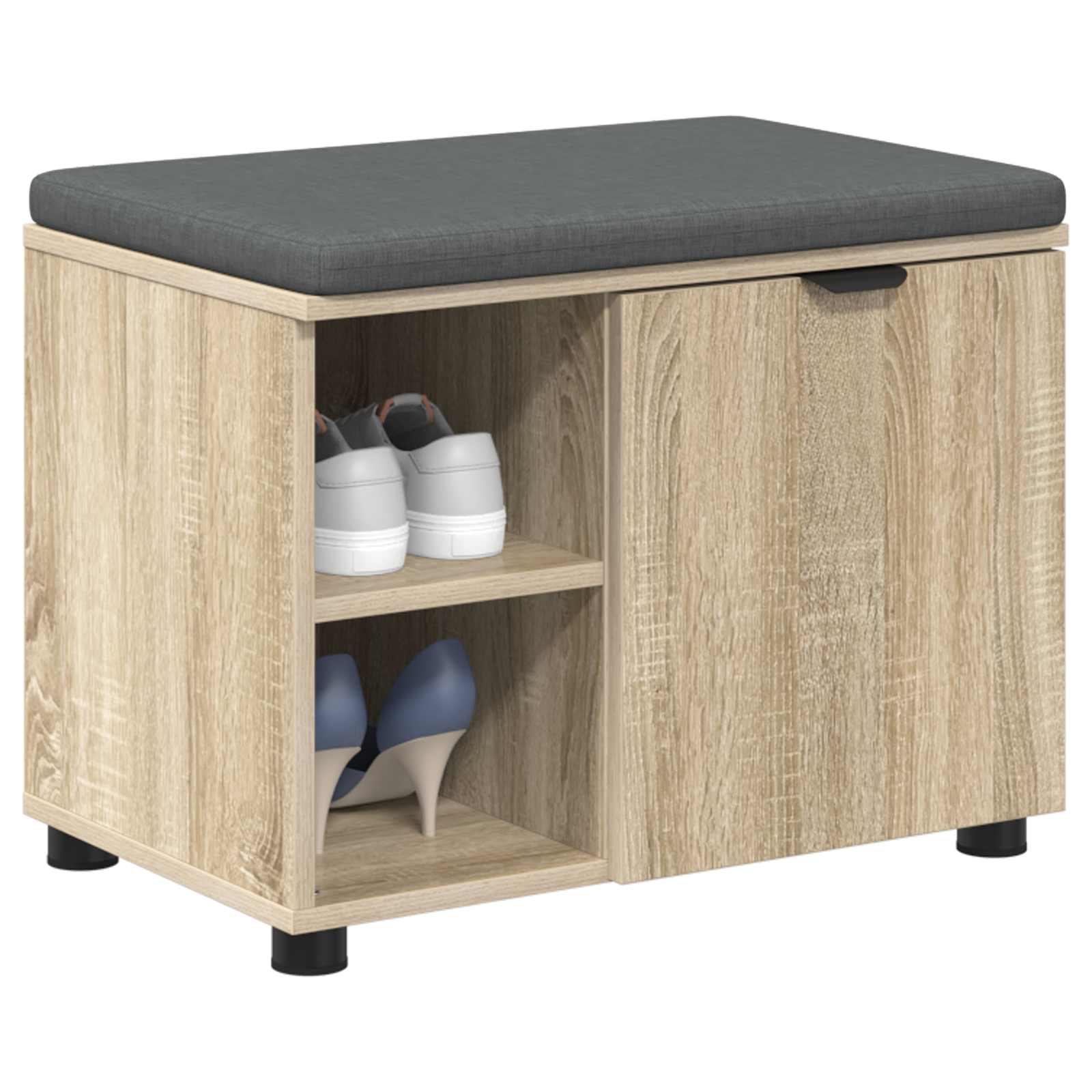 Banc d'entrée avec coussin Chêne Sonoma 60 x 38 x 46 cm - XIOS