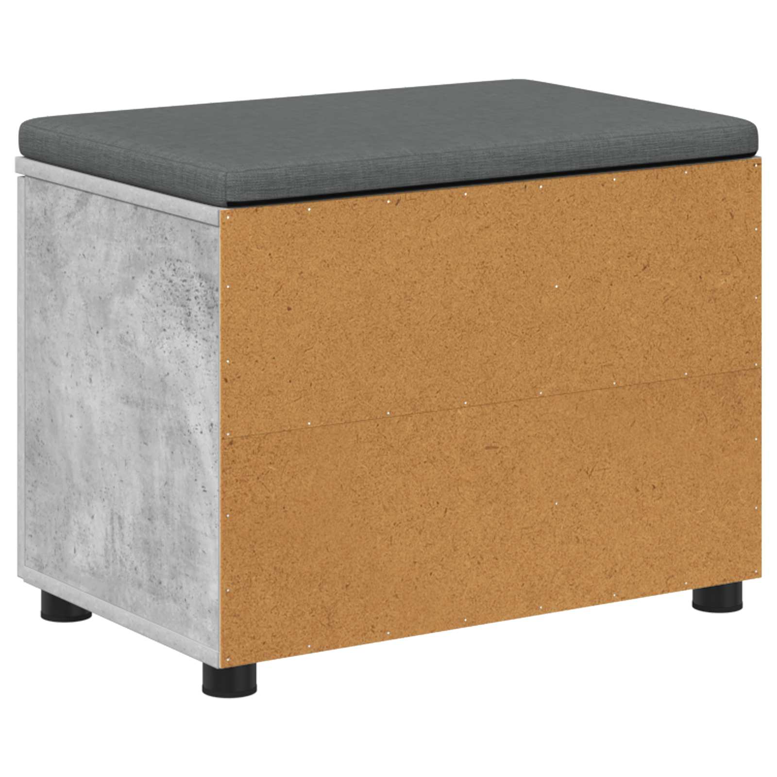 Banc d'entrée avec coussin Gris Béton 60 x 38 x 46 cm - XIOS