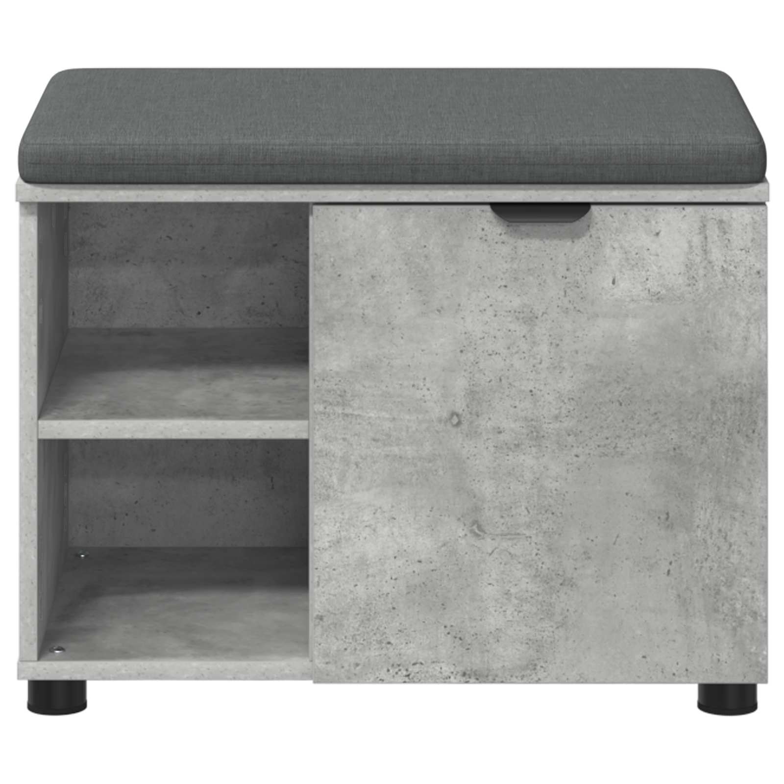 Banc d'entrée avec coussin Gris Béton 60 x 38 x 46 cm - XIOS