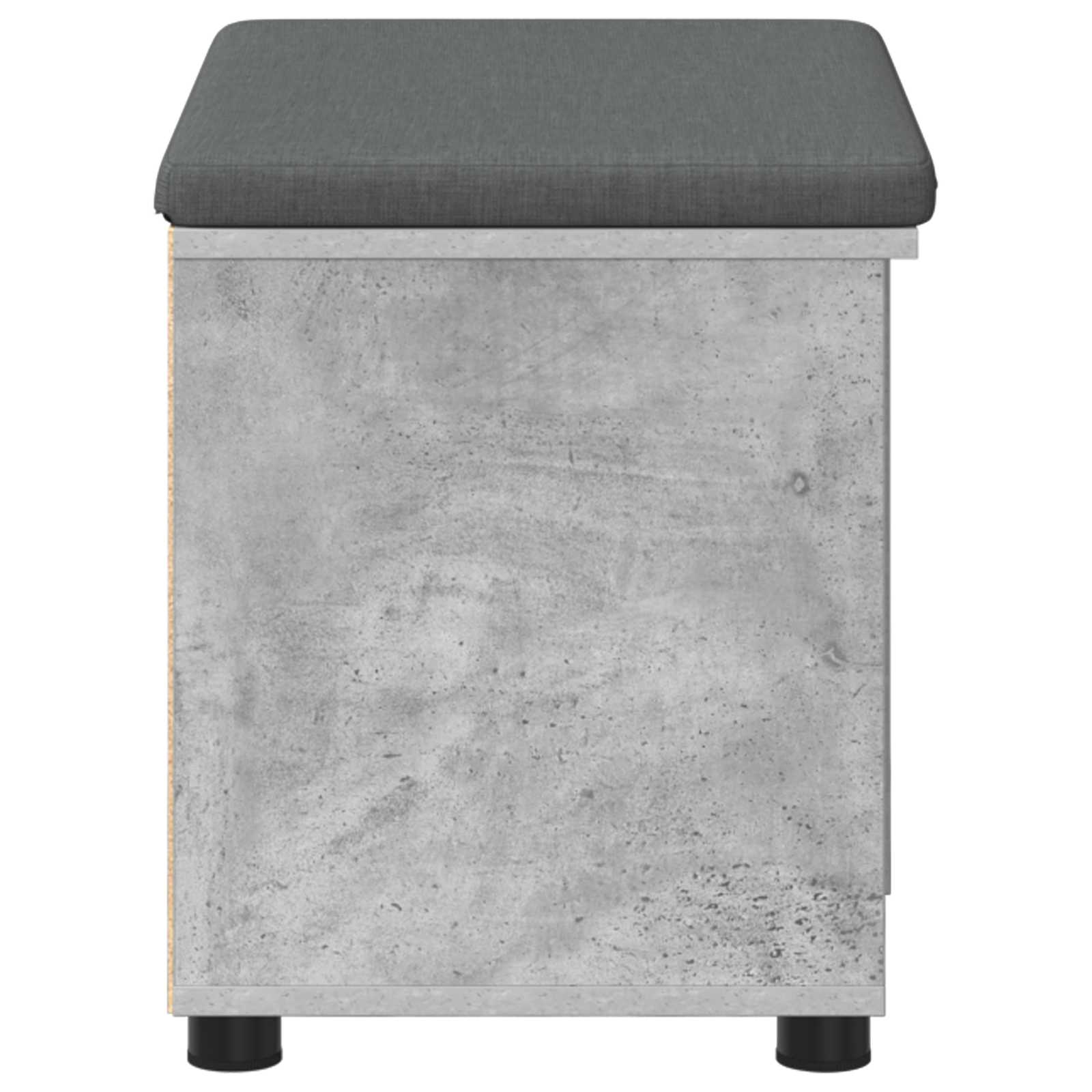 Banc d'entrée avec coussin Gris Béton 60 x 38 x 46 cm - XIOS