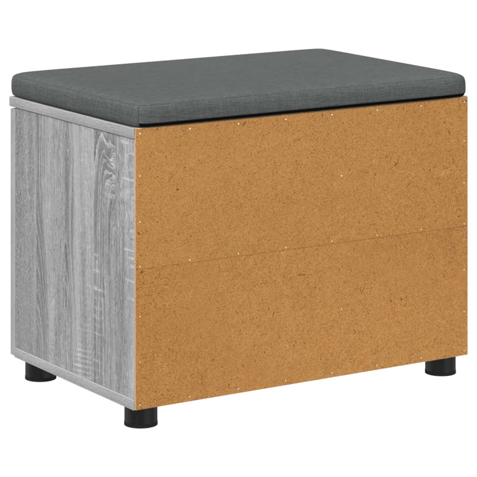 Banc d'entrée avec coussin Gris Sonoma 60 x 38 x 46 cm - XIOS