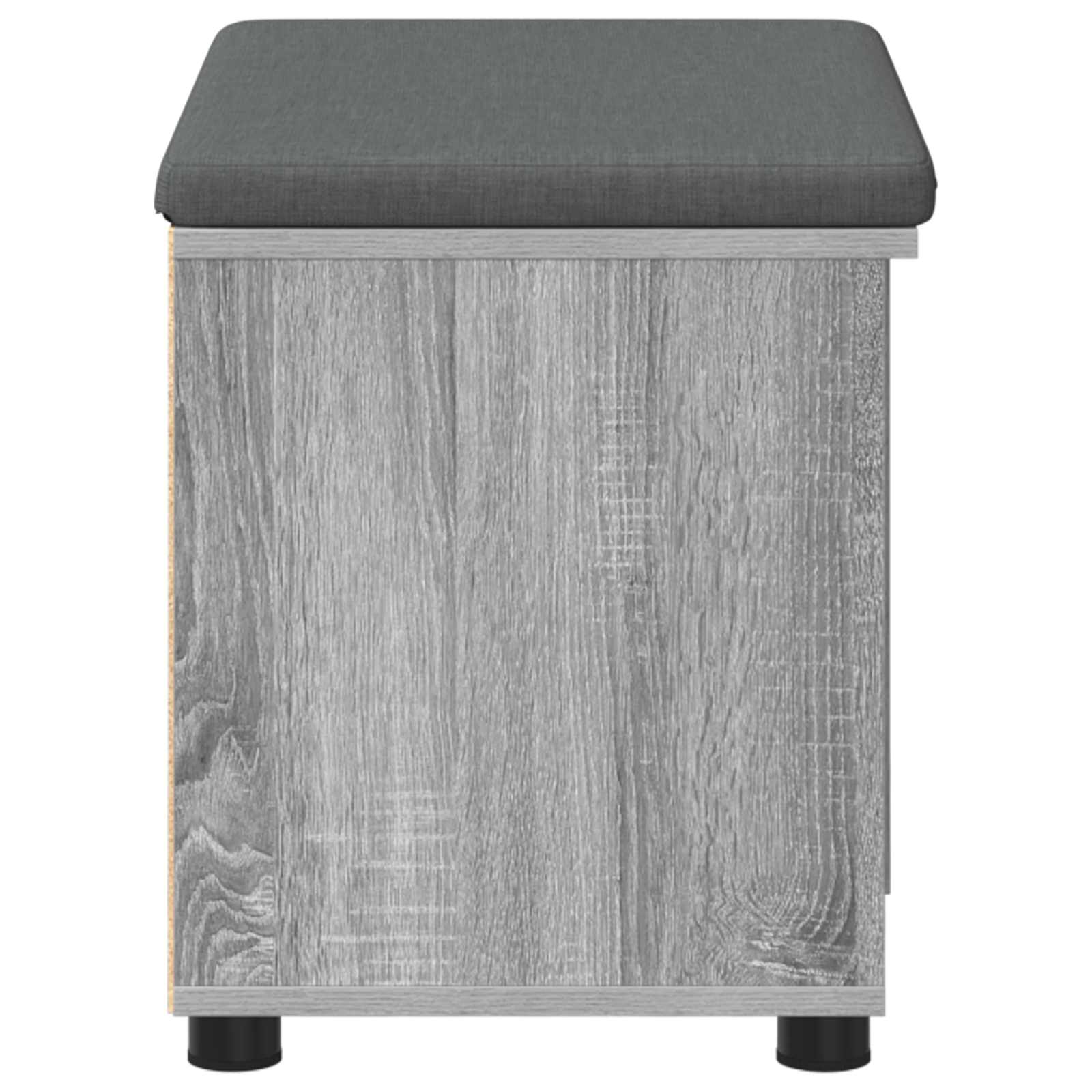 Banc d'entrée avec coussin Gris Sonoma 60 x 38 x 46 cm - XIOS