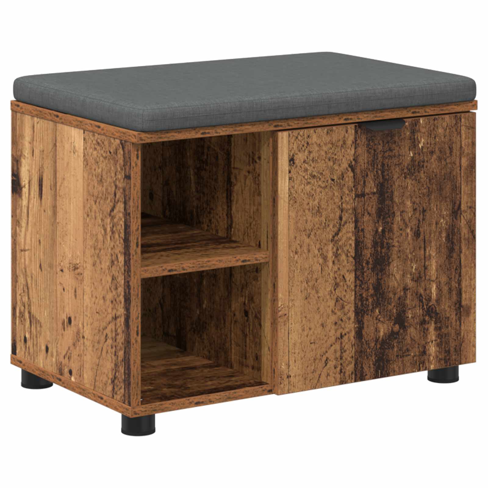 Banc d'entrée avec coussin Bois ancien 60 x 38 x 46 cm - XIOS