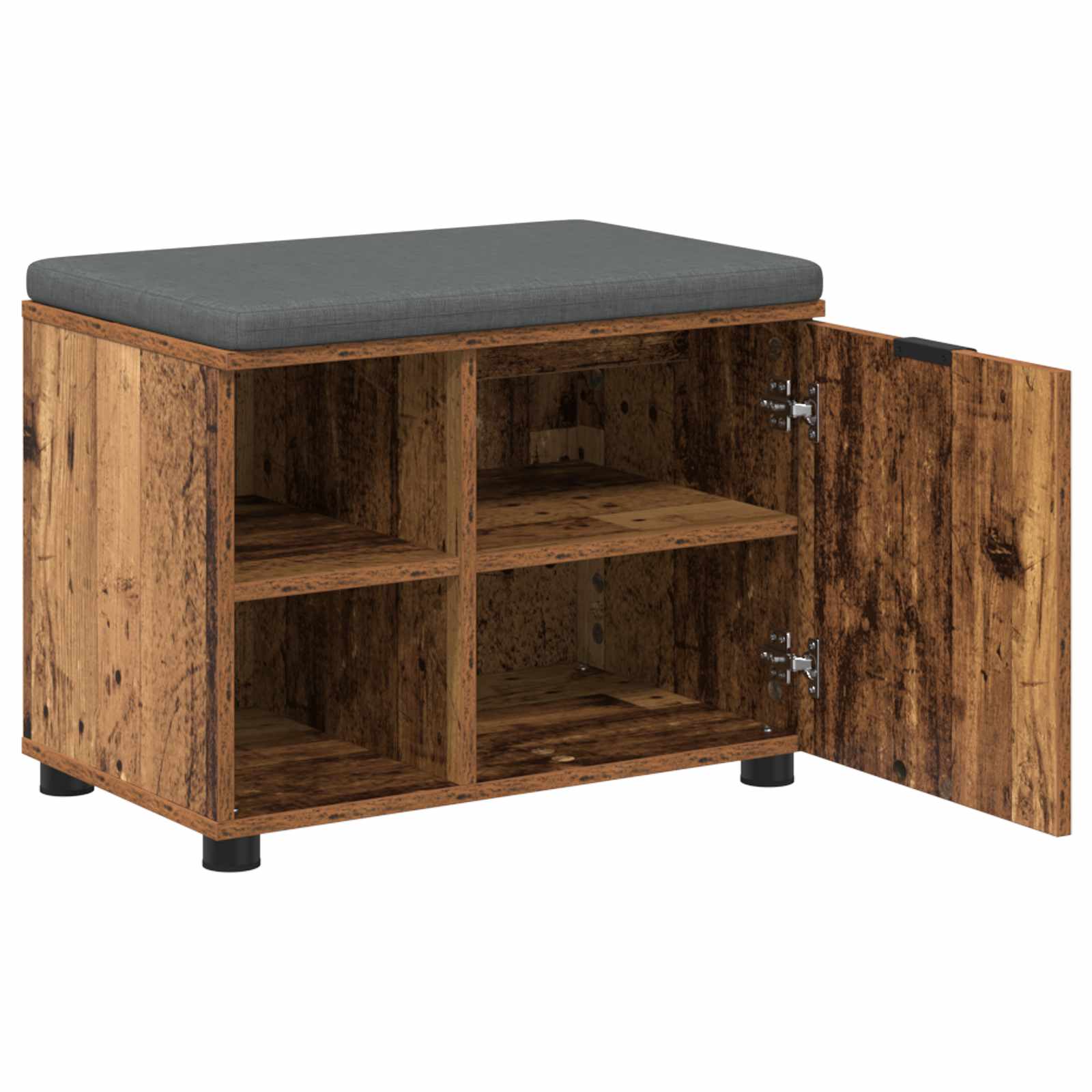 Banc d'entrée avec coussin Bois ancien 60 x 38 x 46 cm - XIOS