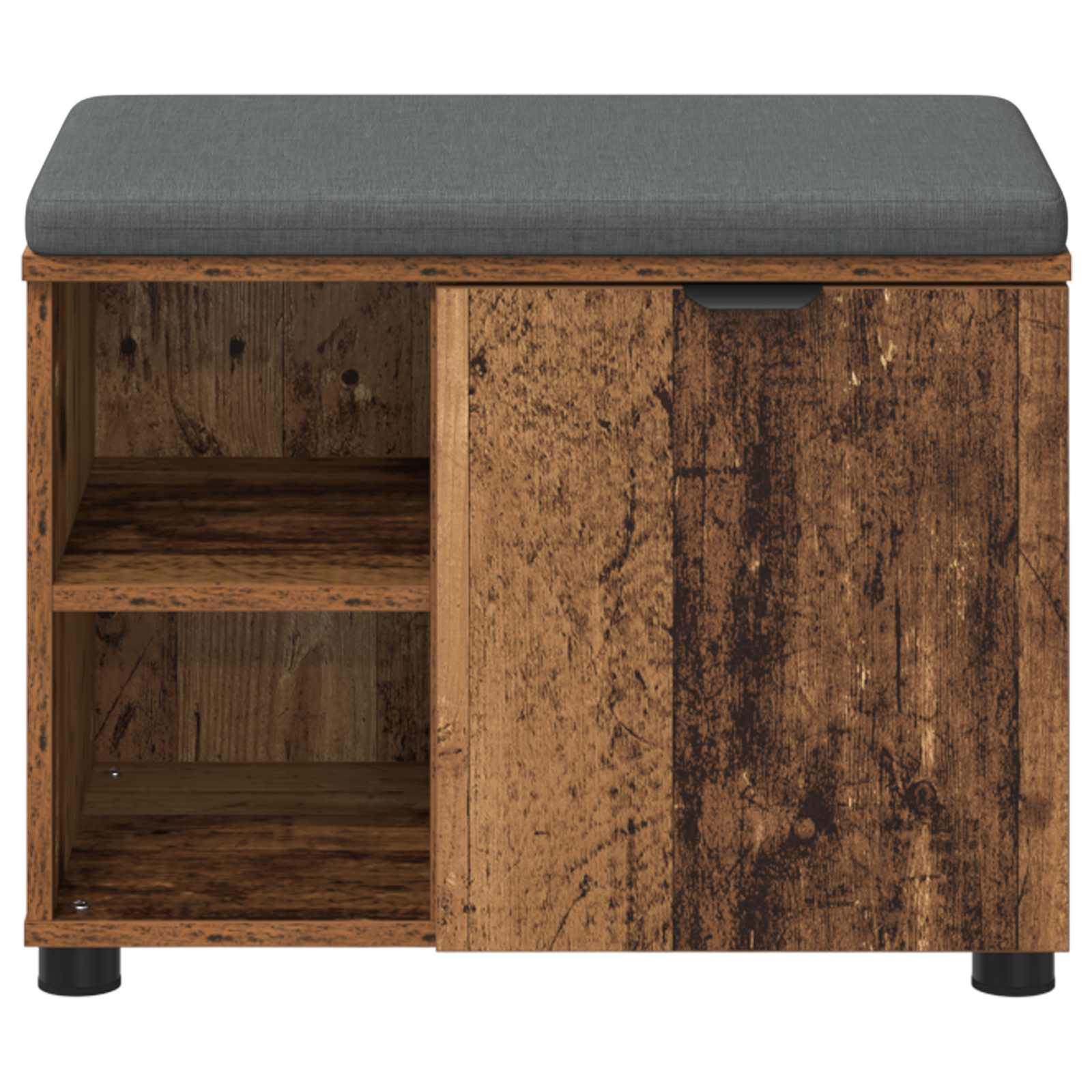 Banc d'entrée avec coussin Bois ancien 60 x 38 x 46 cm - XIOS