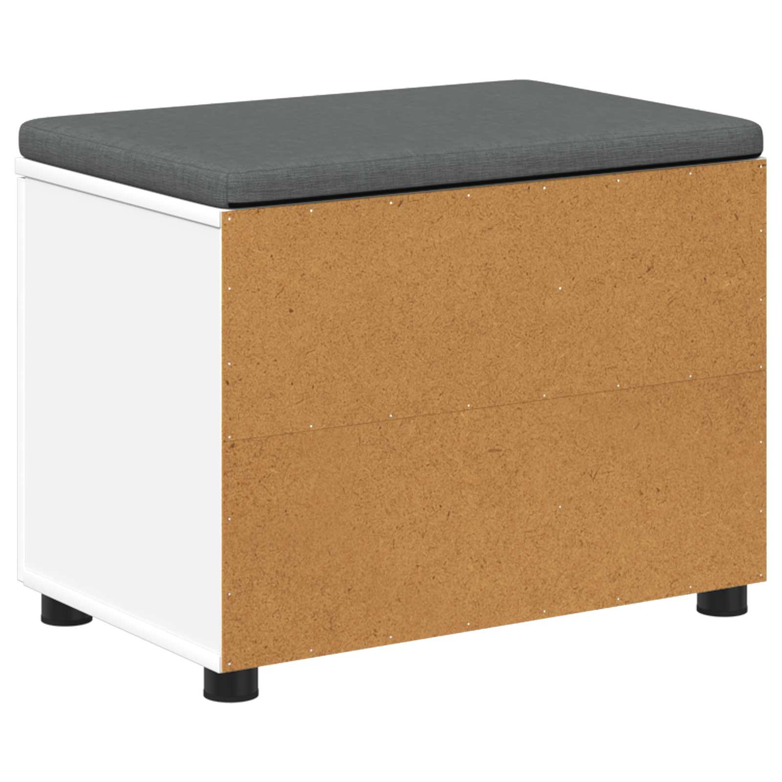 Banc d'entrée Blanc 80 x 38 x 46 cm Bois Ingénierie et Tissu - XIOS