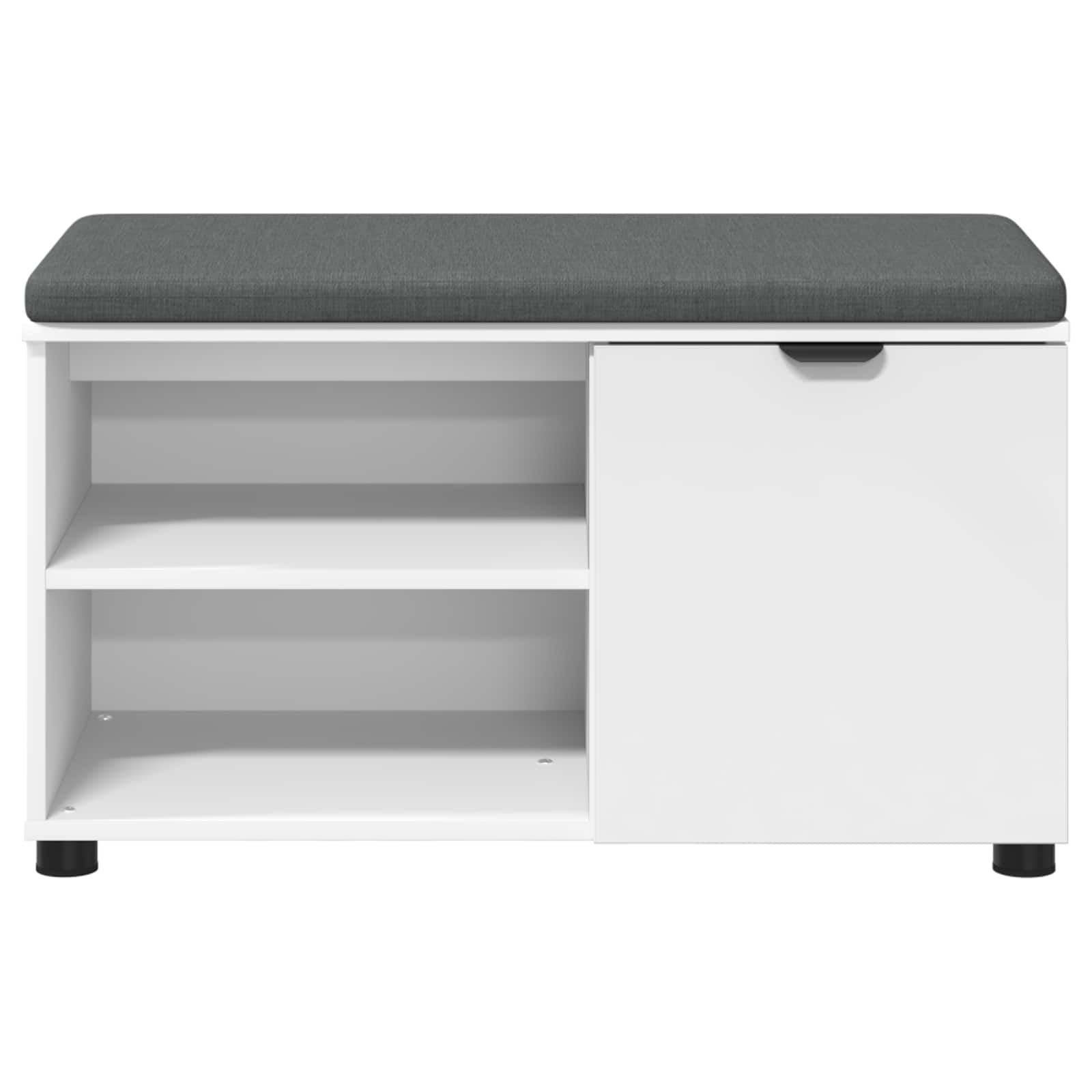 Banc d'entrée Blanc 80 x 38 x 46 cm Bois Ingénierie et Tissu - XIOS