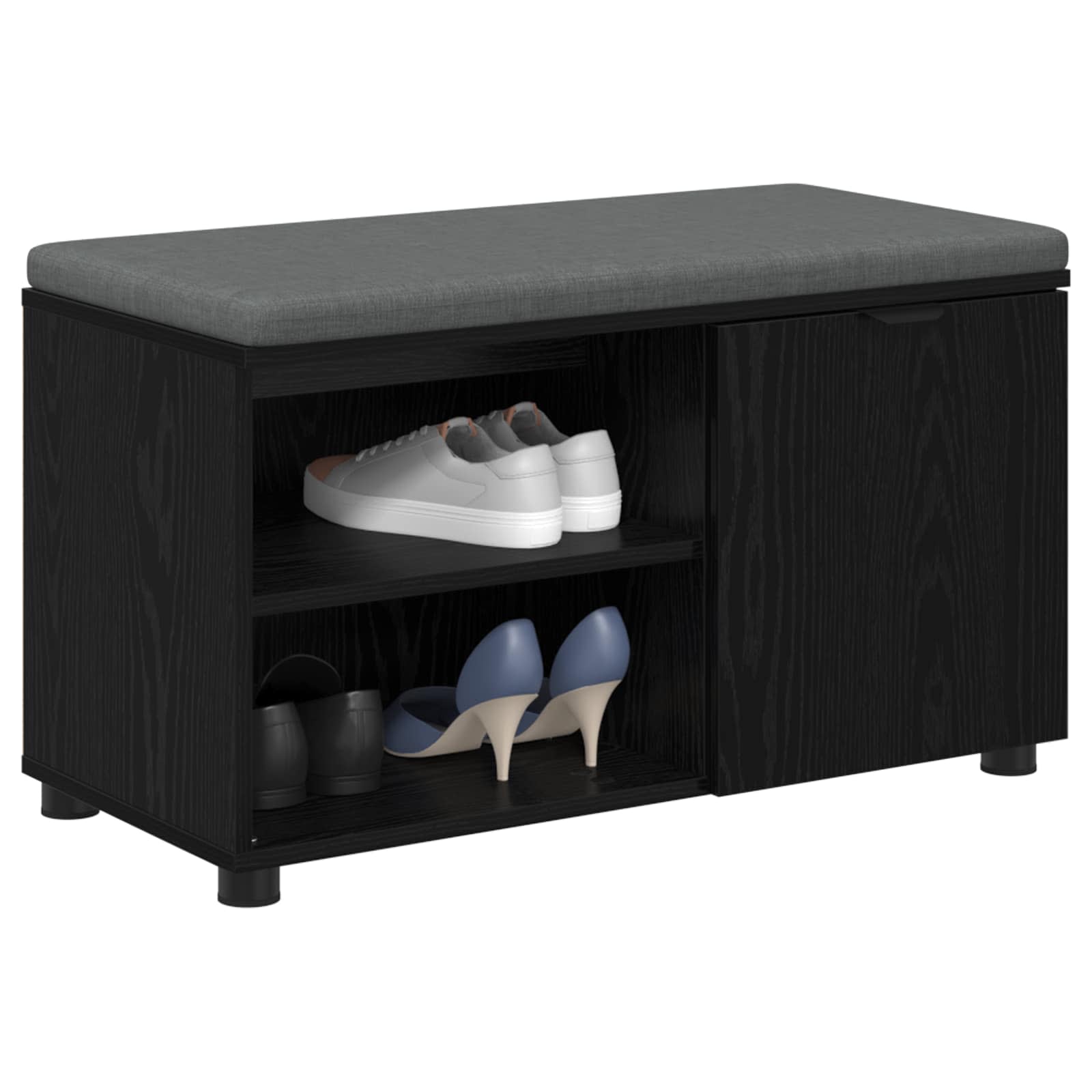 Banc d'entrée avec coussin Chêne Noir 80 x 38 x 46 cm - XIOS