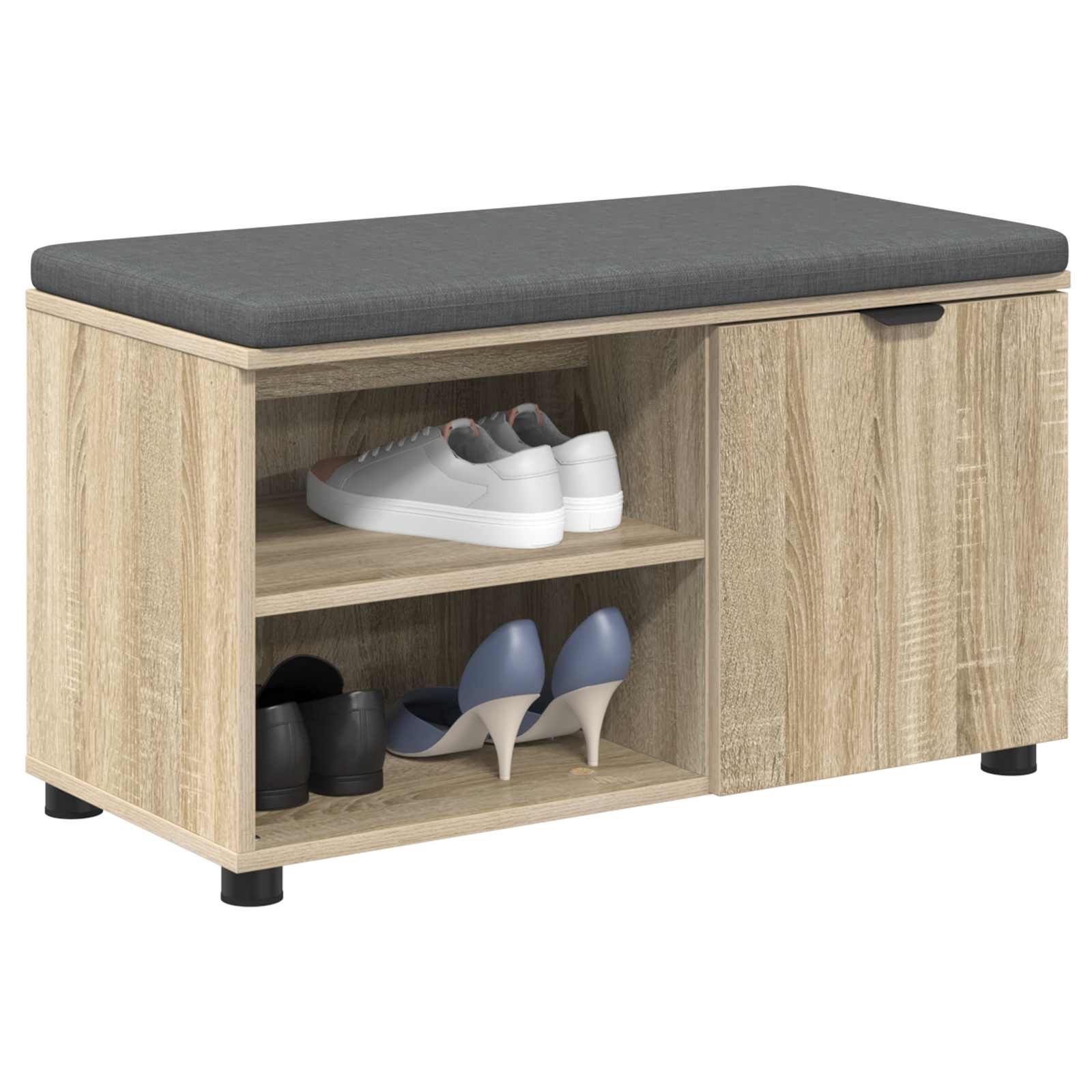 Banc d'entrée avec coussin Chêne Sonoma 80 x 38 x 46 cm - XIOS