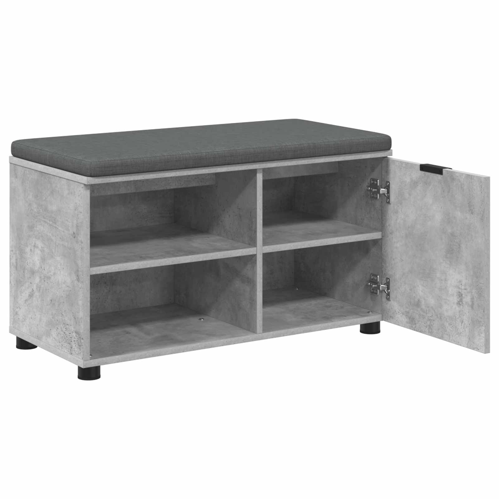 Banc d'entrée avec coussin Gris Béton 80 x 38 x 46 cm - XIOS