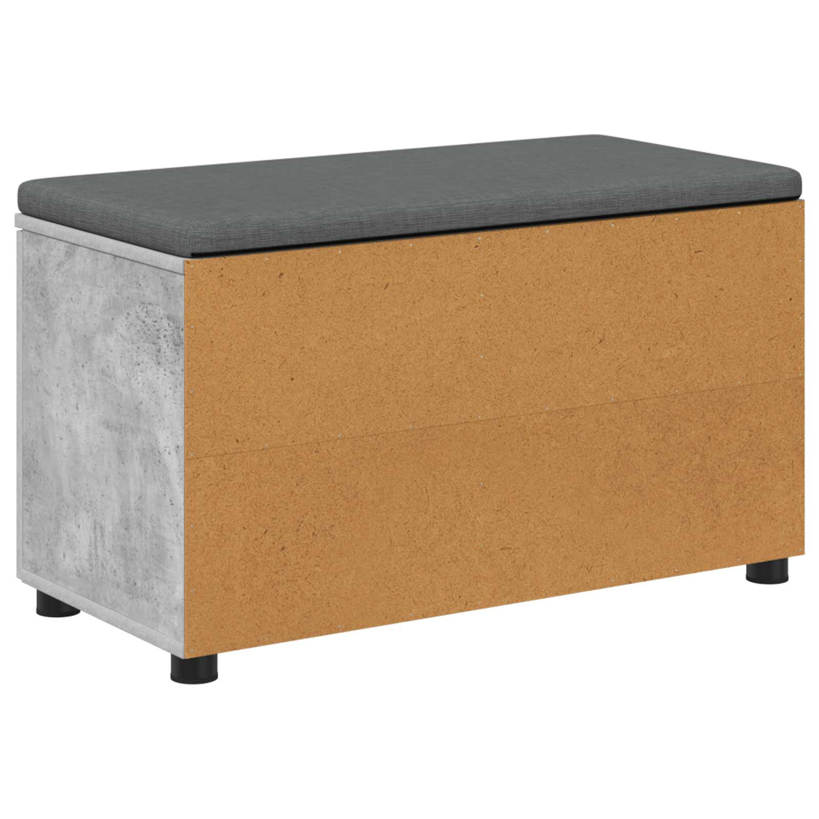 Banc d'entrée avec coussin Gris Béton 80 x 38 x 46 cm - XIOS