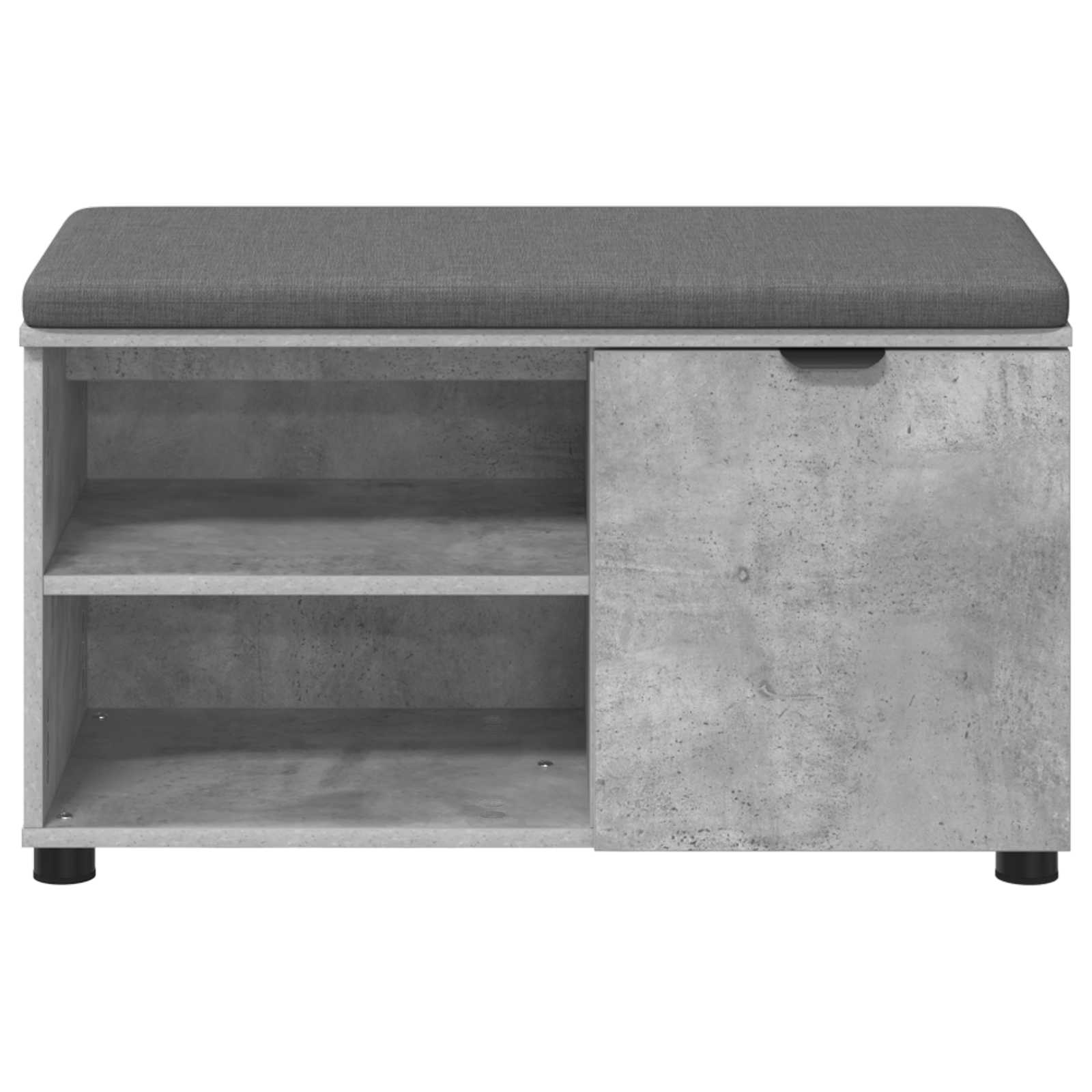 Banc d'entrée avec coussin Gris Béton 80 x 38 x 46 cm - XIOS
